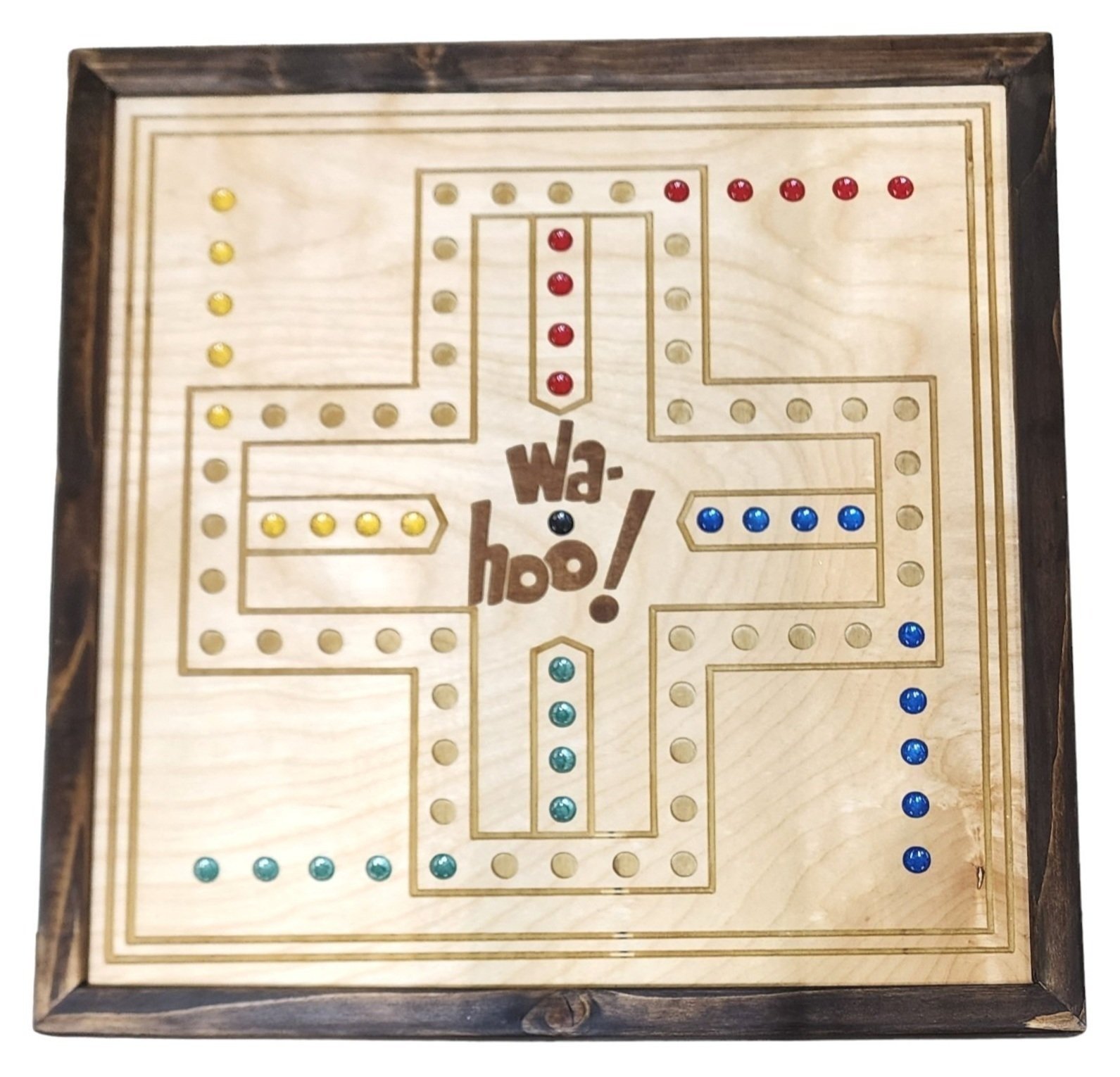 Retro Wahoo wooden Game Board laser engraved wooden trim