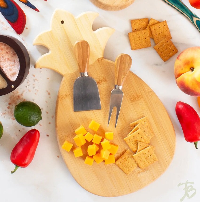 Personalized Totally Bamboo Pineapple Shaped Cutting Board