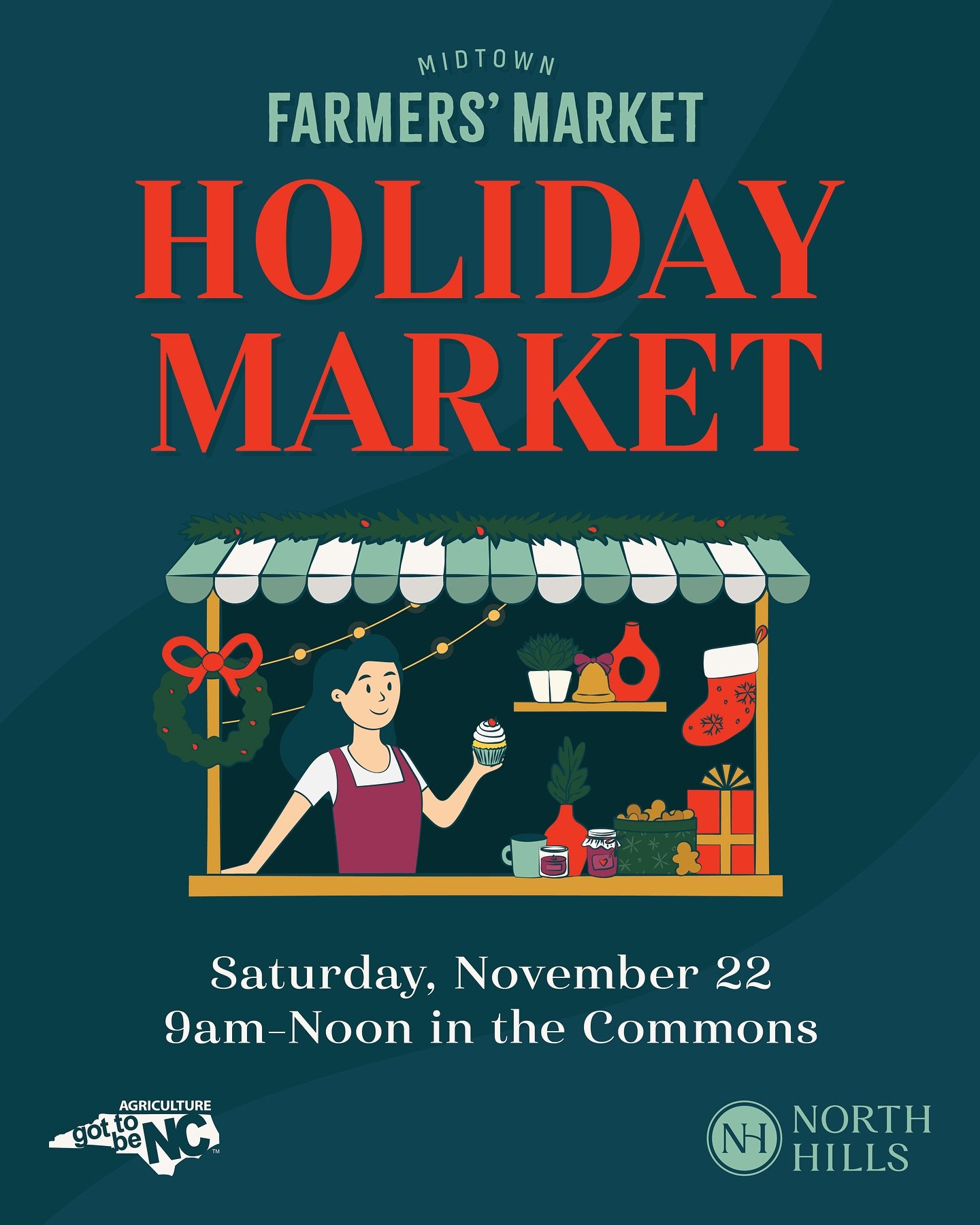 🎶 Join us Saturday, November 22nd, from 9 AM &ndash; Noon, for the Annual Holiday Market! 🎁

Stock up on fresh, local ingredients for your holiday meals and check off your gift list with unique items from our farmers, bakers, and artisans. 🎄✨

Enj