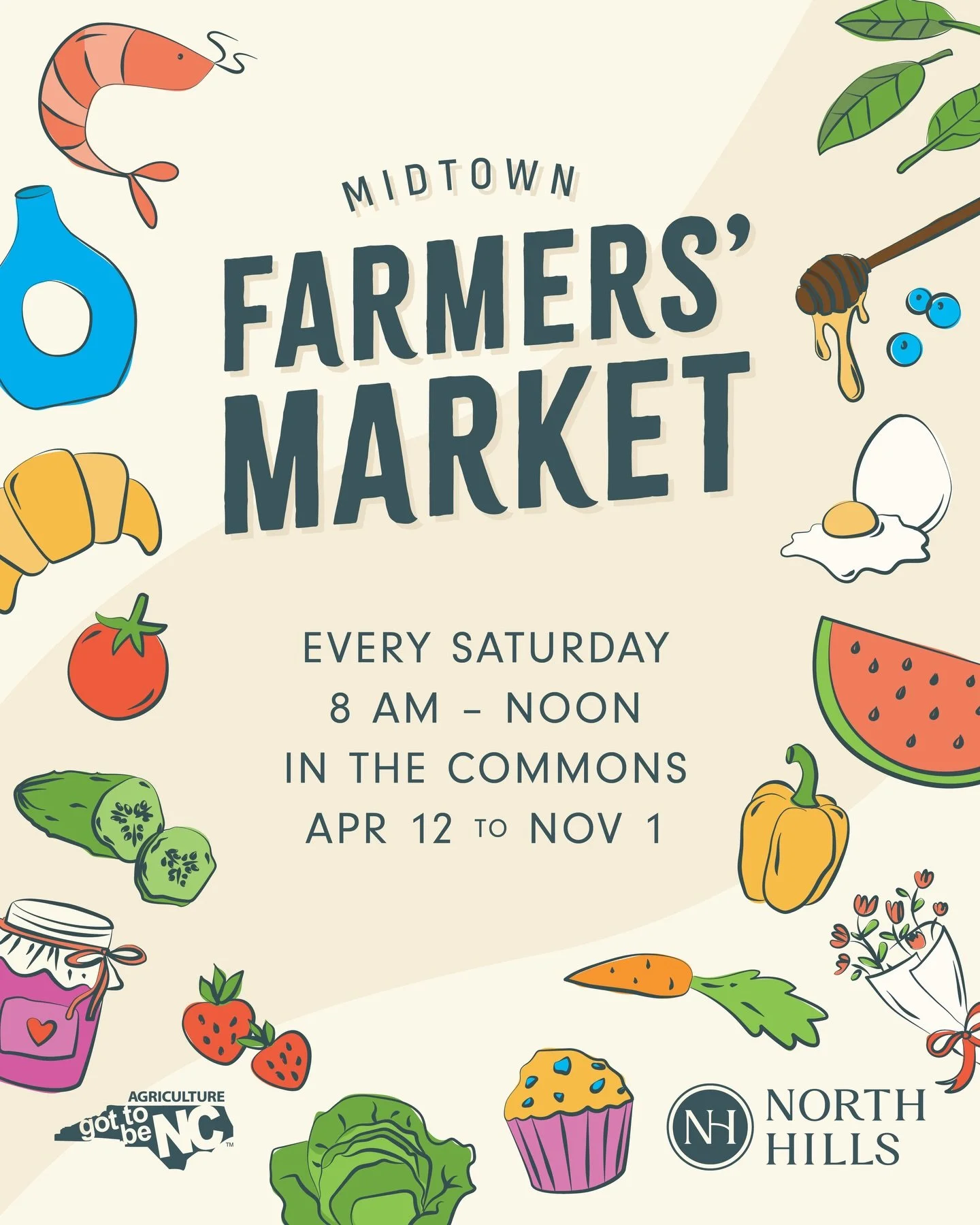 The Midtown Farmers&rsquo; Market is back Saturday, April 11! 🍓🥖🌱Join us every Saturday from 8AM to Noon in The Commons through October 31 for fresh, local finds and community fun.

🛍️ Shop small and support local. Every vendor grows, picks, or h