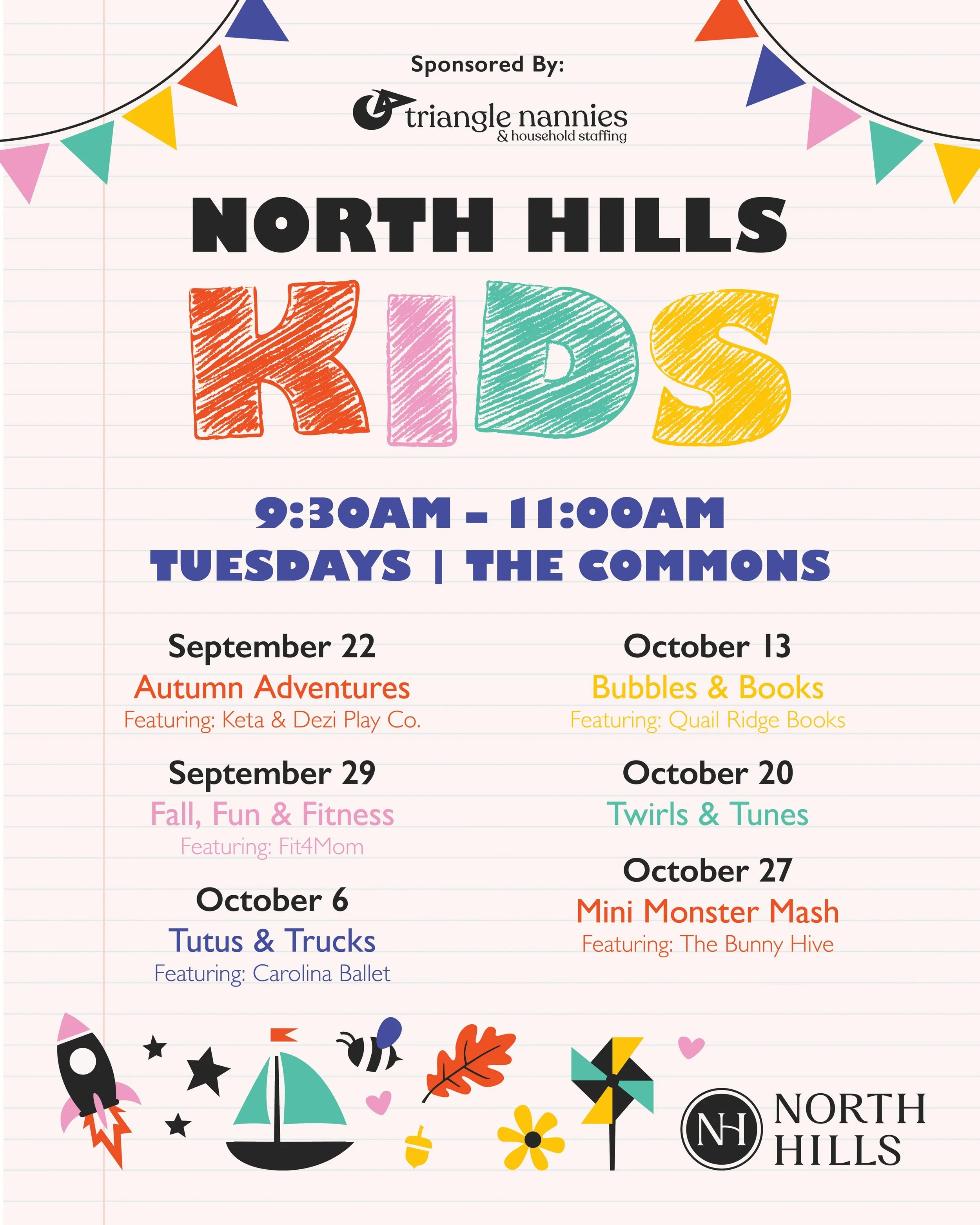 Fall NH Kids is just around the corner! 🍂✨

Join us every Tuesday from September 22&ndash;October 27 from 9:30&ndash;11 AM in The Commons for six weeks of free, kid-friendly fun featuring local favorites, hands-on activities, movement, music and mor
