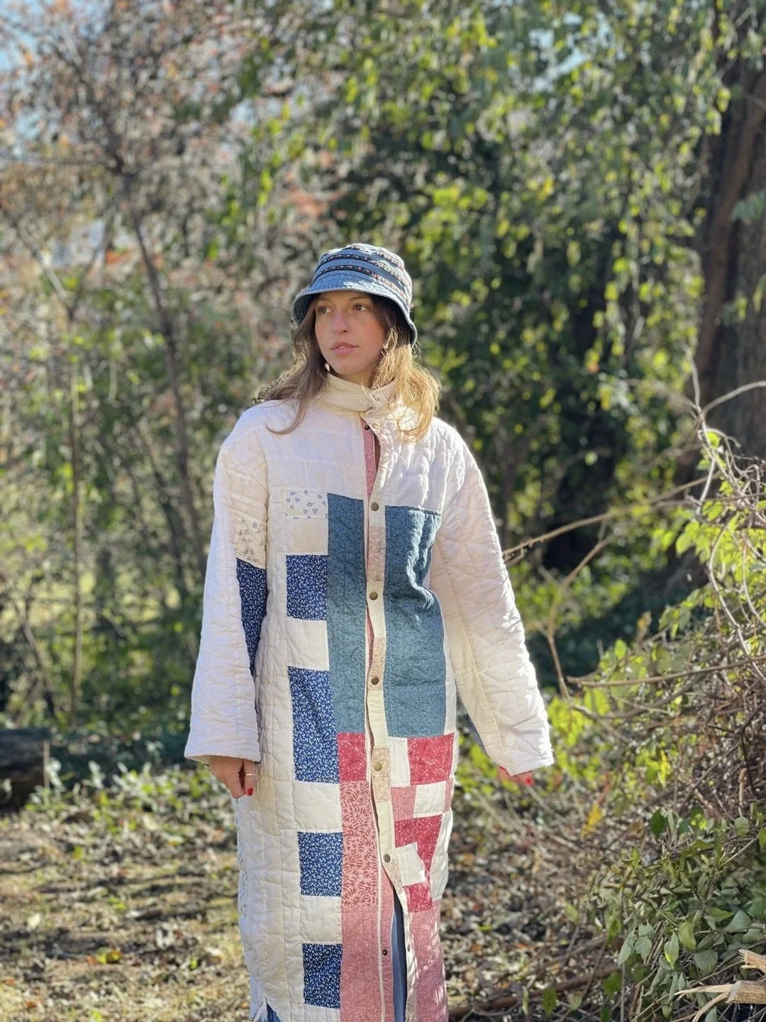 Nancy Collar Duster Quilt Coat