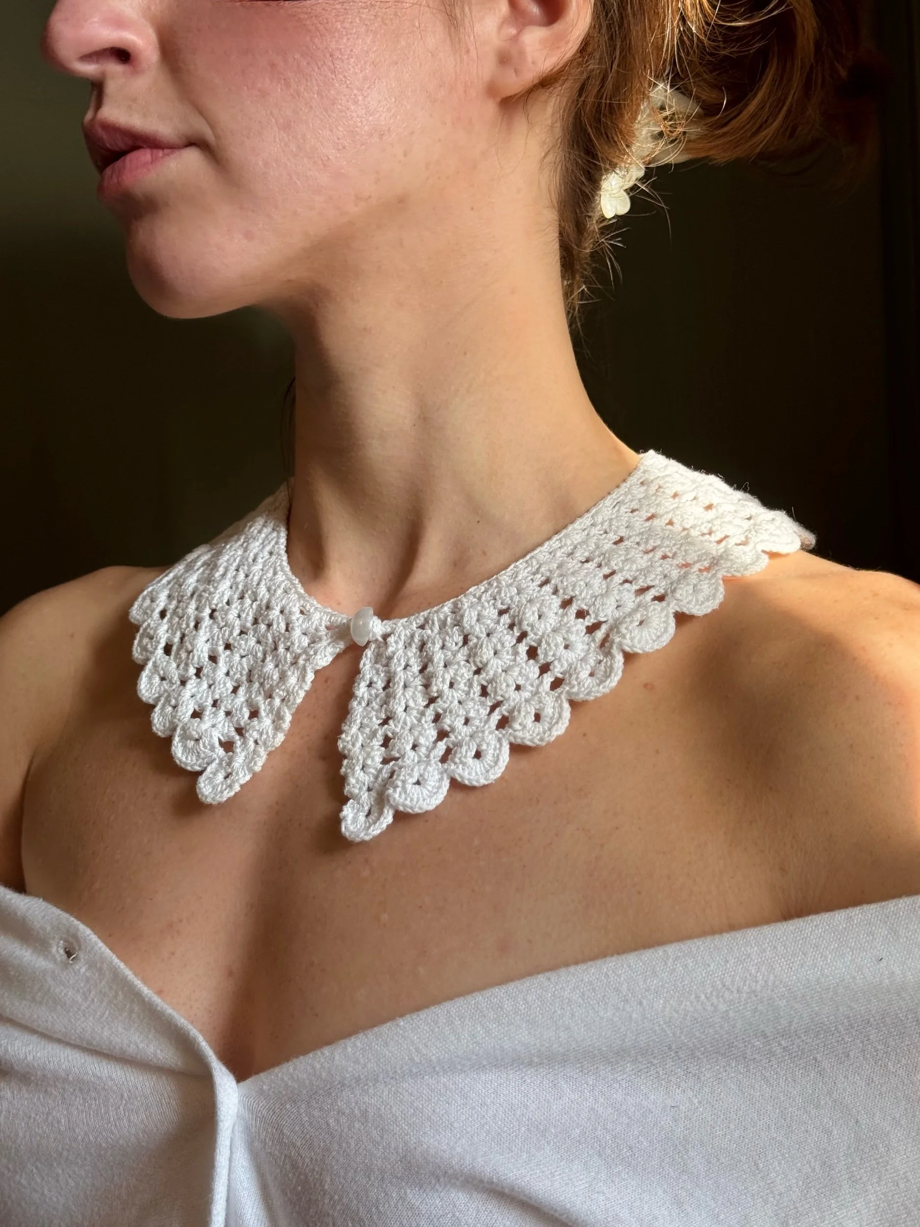 Vintage Crochet Lace Collar