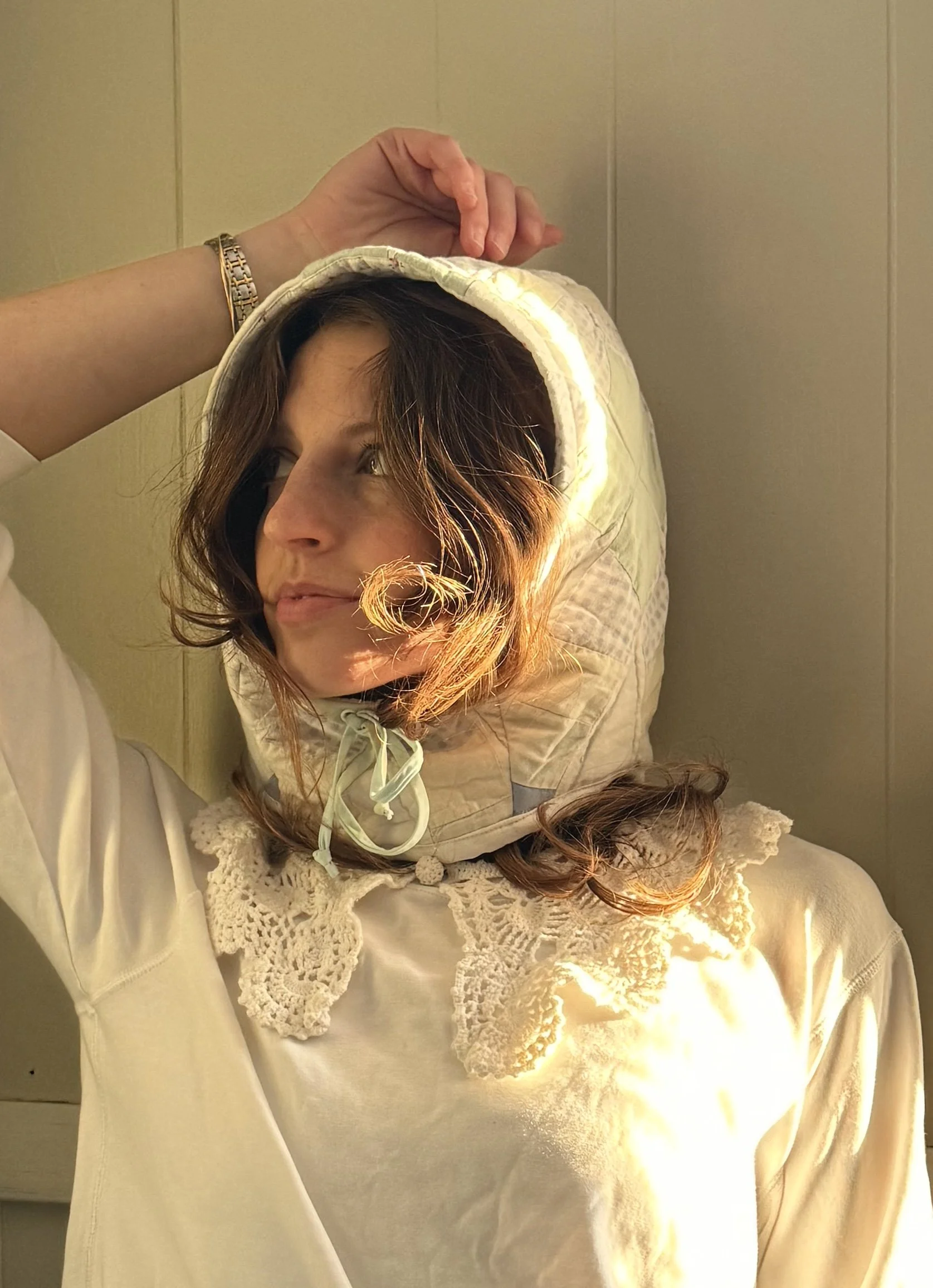 Pastel Double Wedding Ring Quilt Balaclava