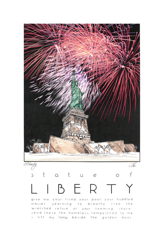 liberty with fire works 11x17.gif