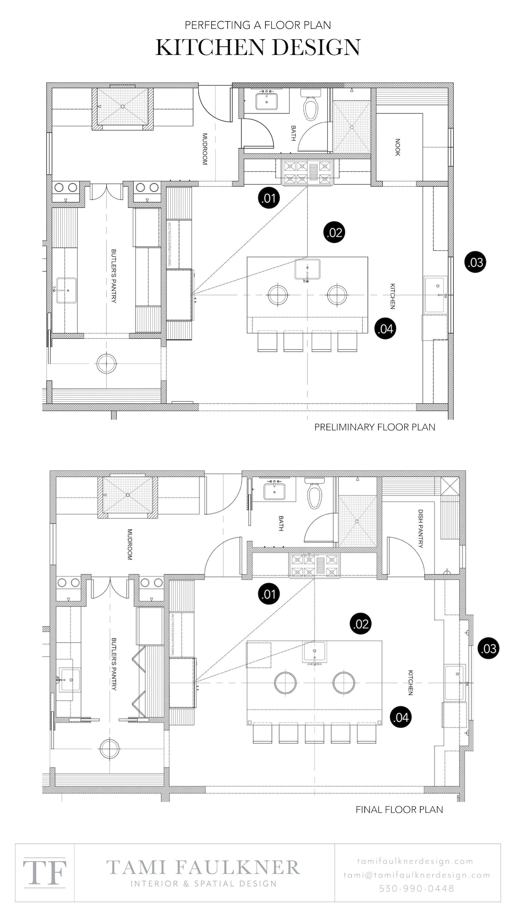 perfecting a kitchen floor plan - orchard abode project — tami