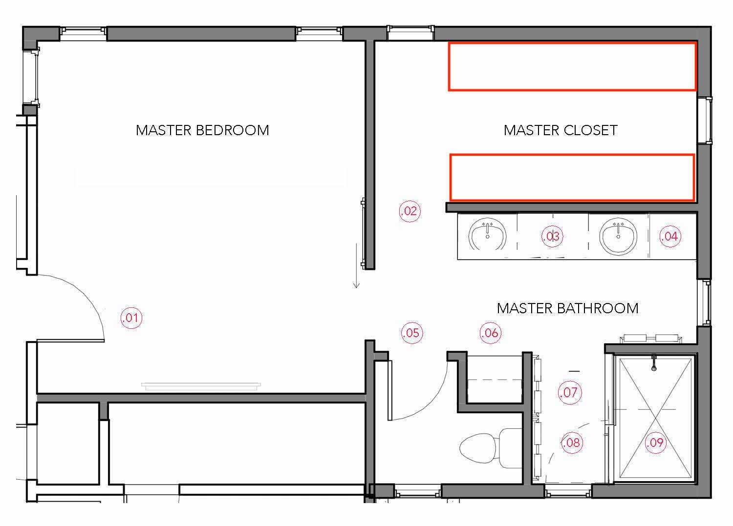 Small Master Closet Floor Plan Design