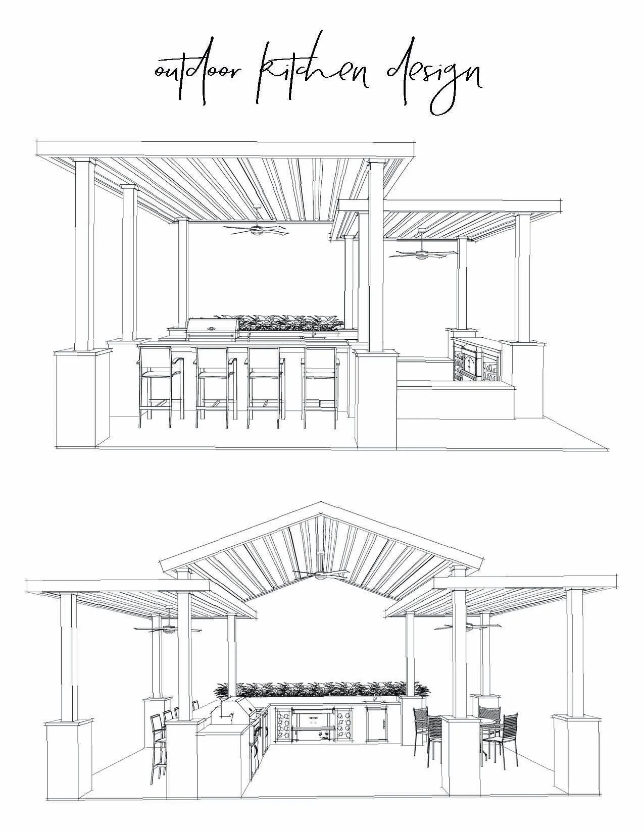 Outdoor Kitchen Elevations Tf Design Journal Outdoor Living Thumbnail 21 June20