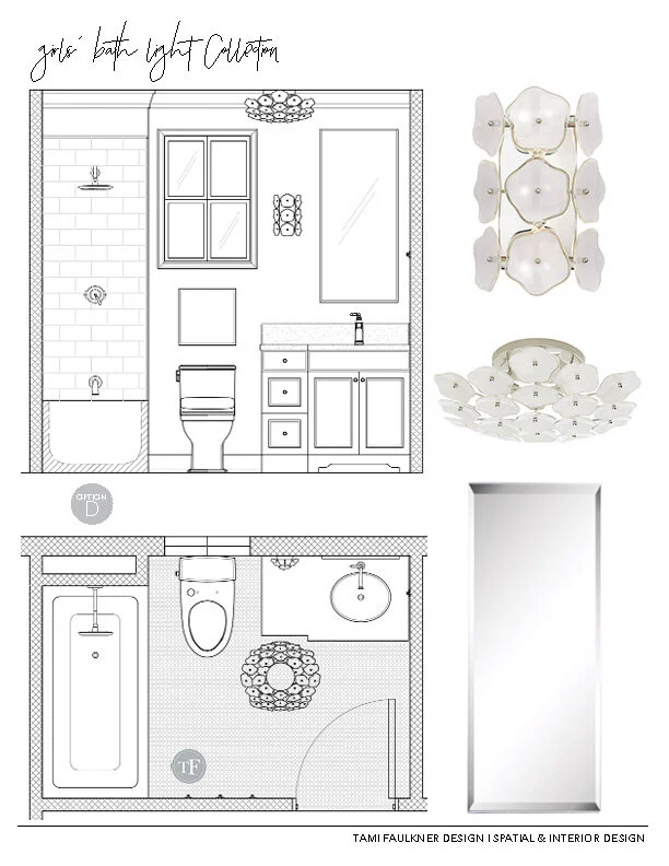 GIRLS' BATHROOM DESIGN - MOUNT VALLEY PROJECT — Tami Faulkner Design ...