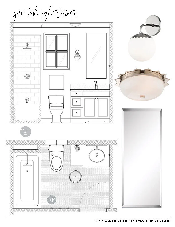 GIRLS' BATHROOM DESIGN - MOUNT VALLEY PROJECT — Tami Faulkner Design ...
