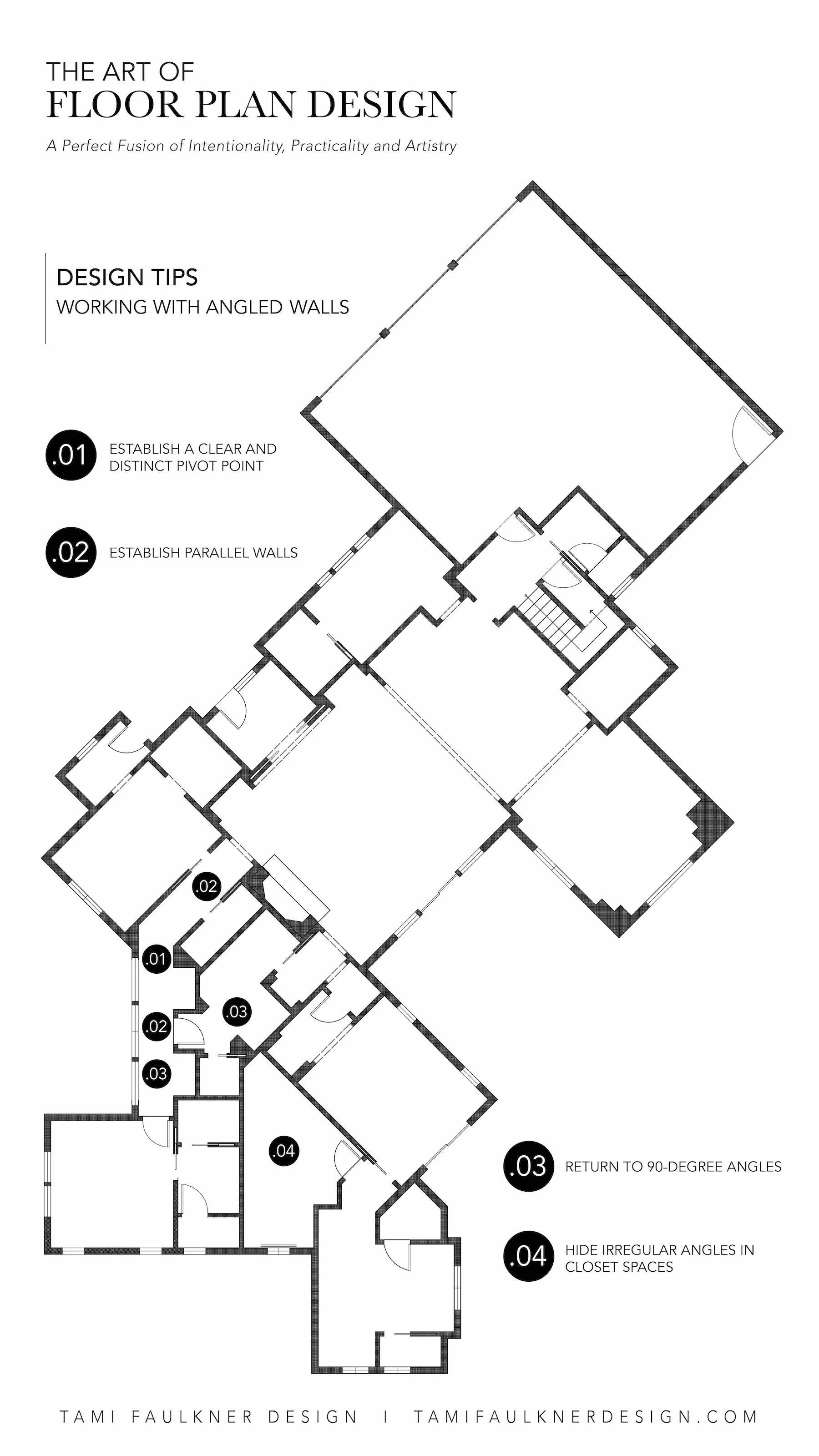 Floor plan design tips with best way to Incorporate angled walls into a ...