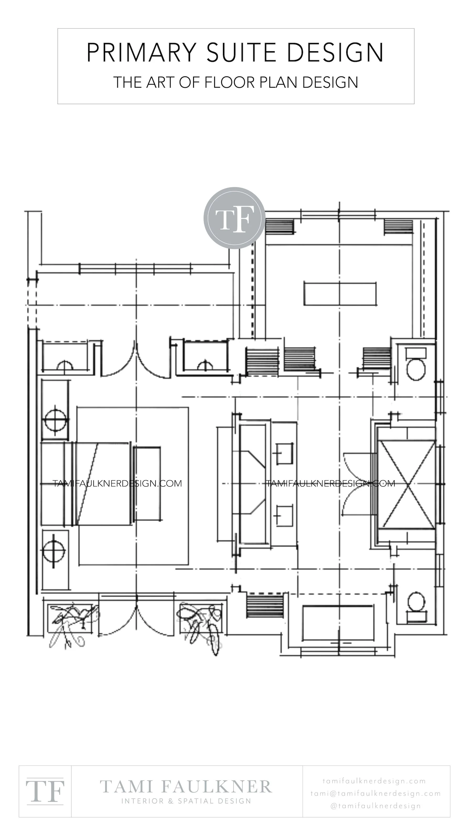 PRIMARY SUITE FLOOR PLAN LAYOUT IDEAS - TWO TOILET ROOMS AND POCKET ...