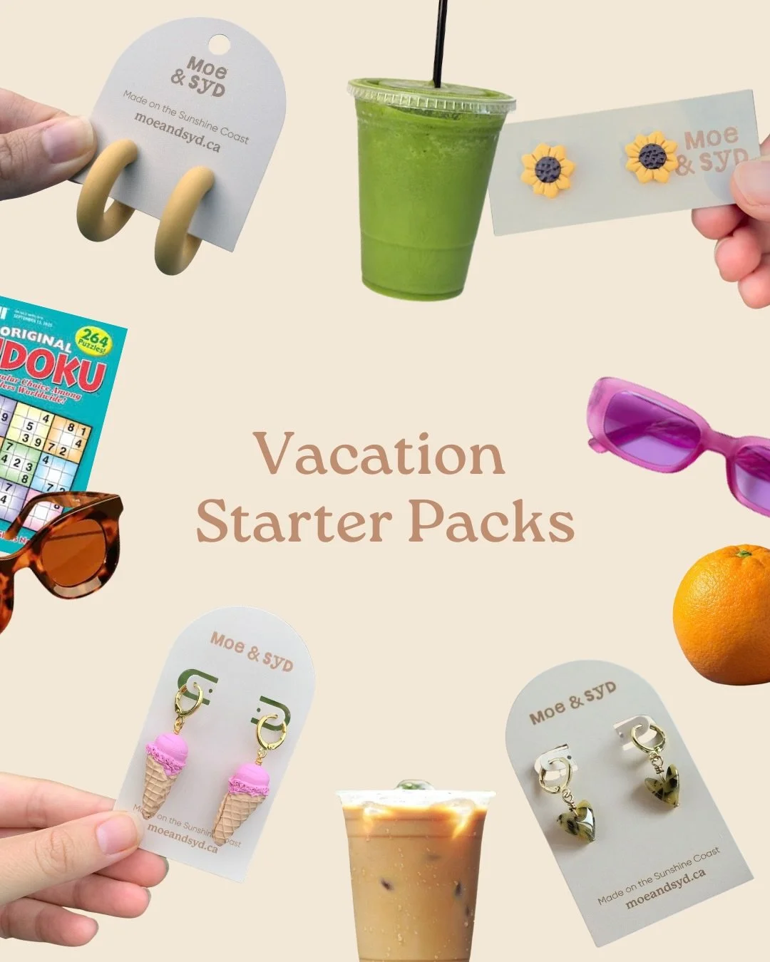 If you were leaving on vacation tomorrow, which one would you grab? 🌞🏝️✨
 
#vacationjewelry #starterpack #twinartists #sunshinecoastbc #keepitcoastal