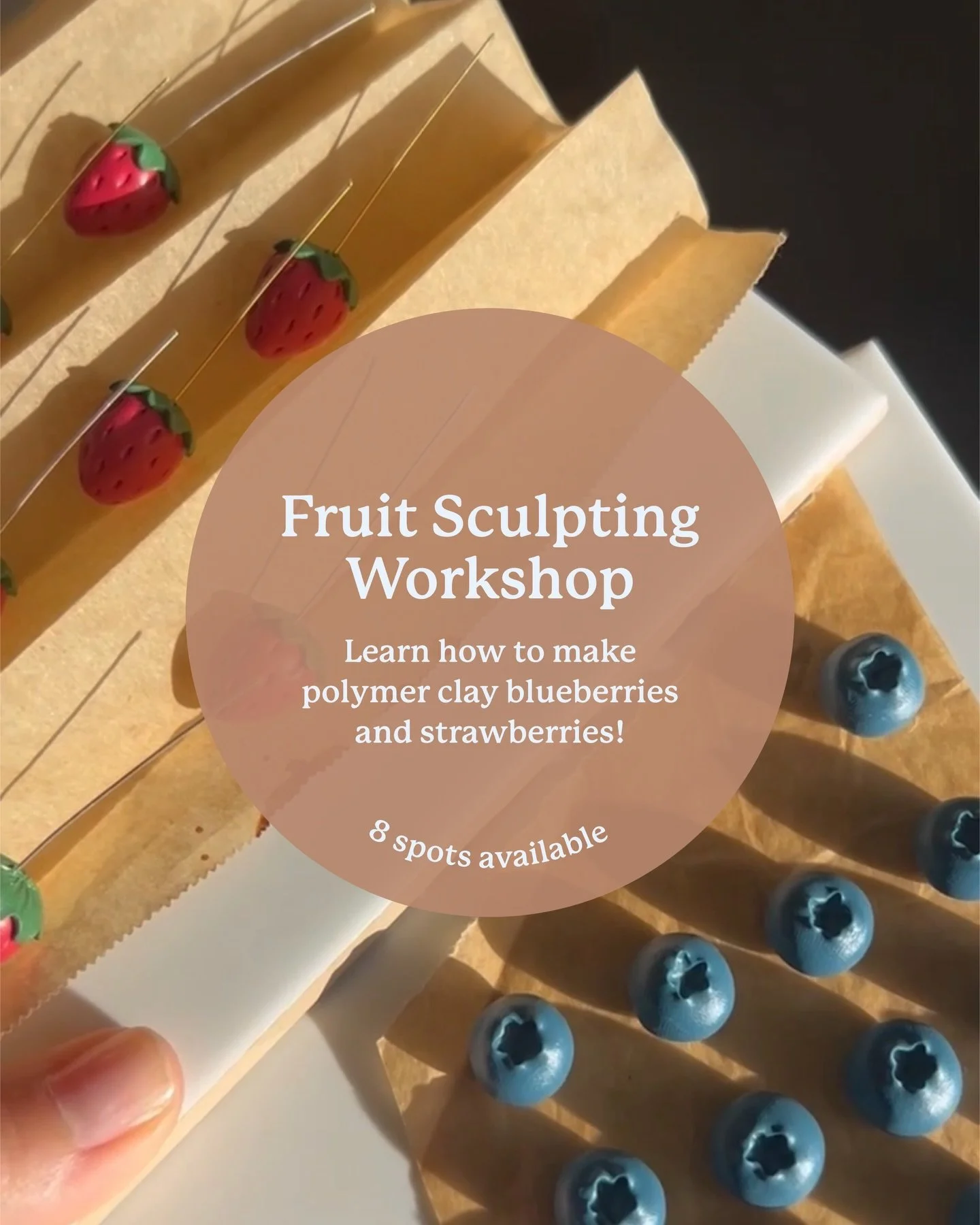 PSA: Learn how to make our most popular fruit designs ~ in collaboration with @kaybrixo ✨🍓🫐 Friday, April 24th !!!

Join us for our first sculpting workshop at the beautiful home studio of Kaylee Lachance (local artist + friend) in lower Gibsons. T