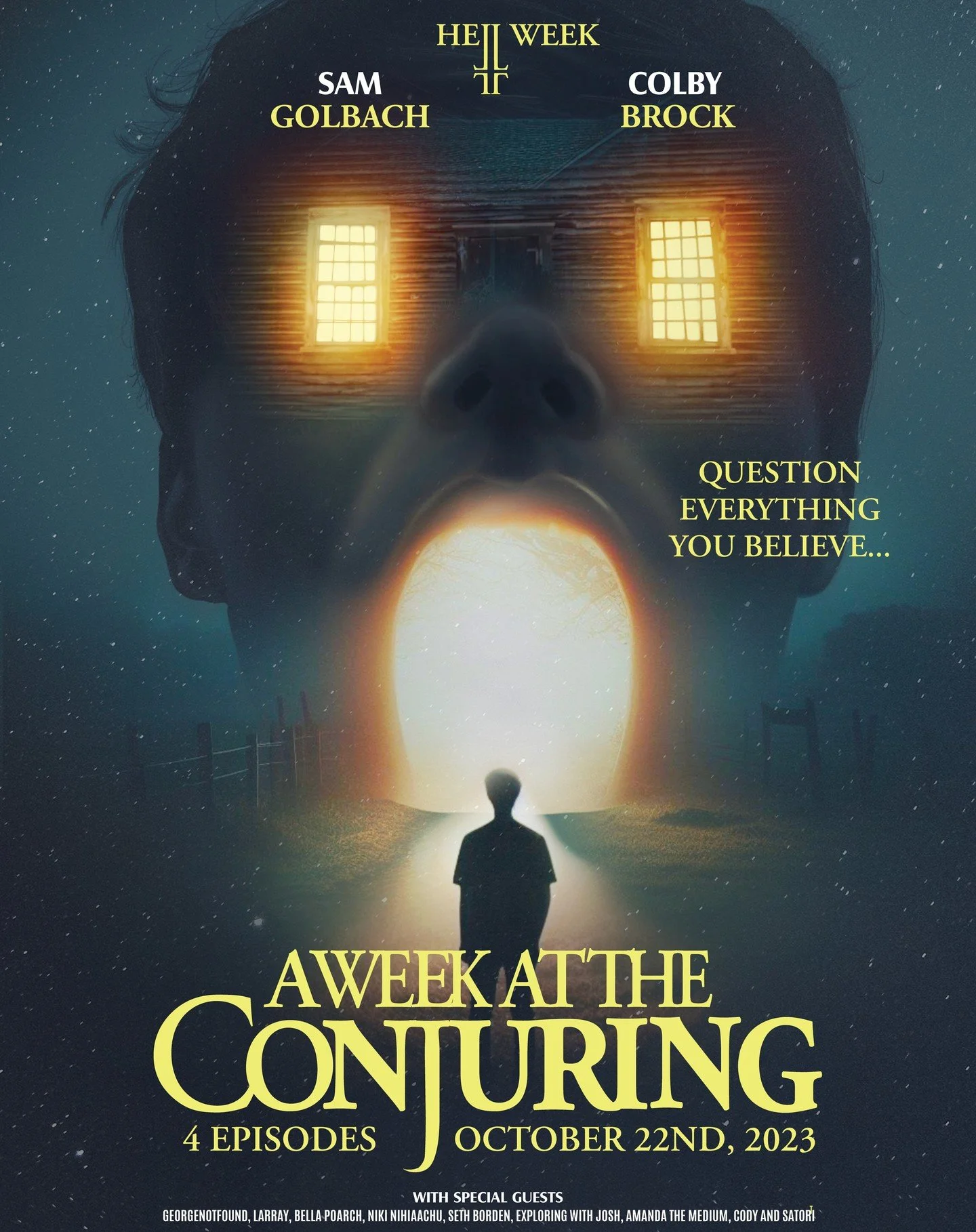 I decided to do my own version of the poster. Part of it is digitally painted, part of it's some photoshop magic and the rest is graphic design 🎨

Super pumped to see what this series has in store. Congrats @samgolbach &amp; @colbybrock 👻 If you se