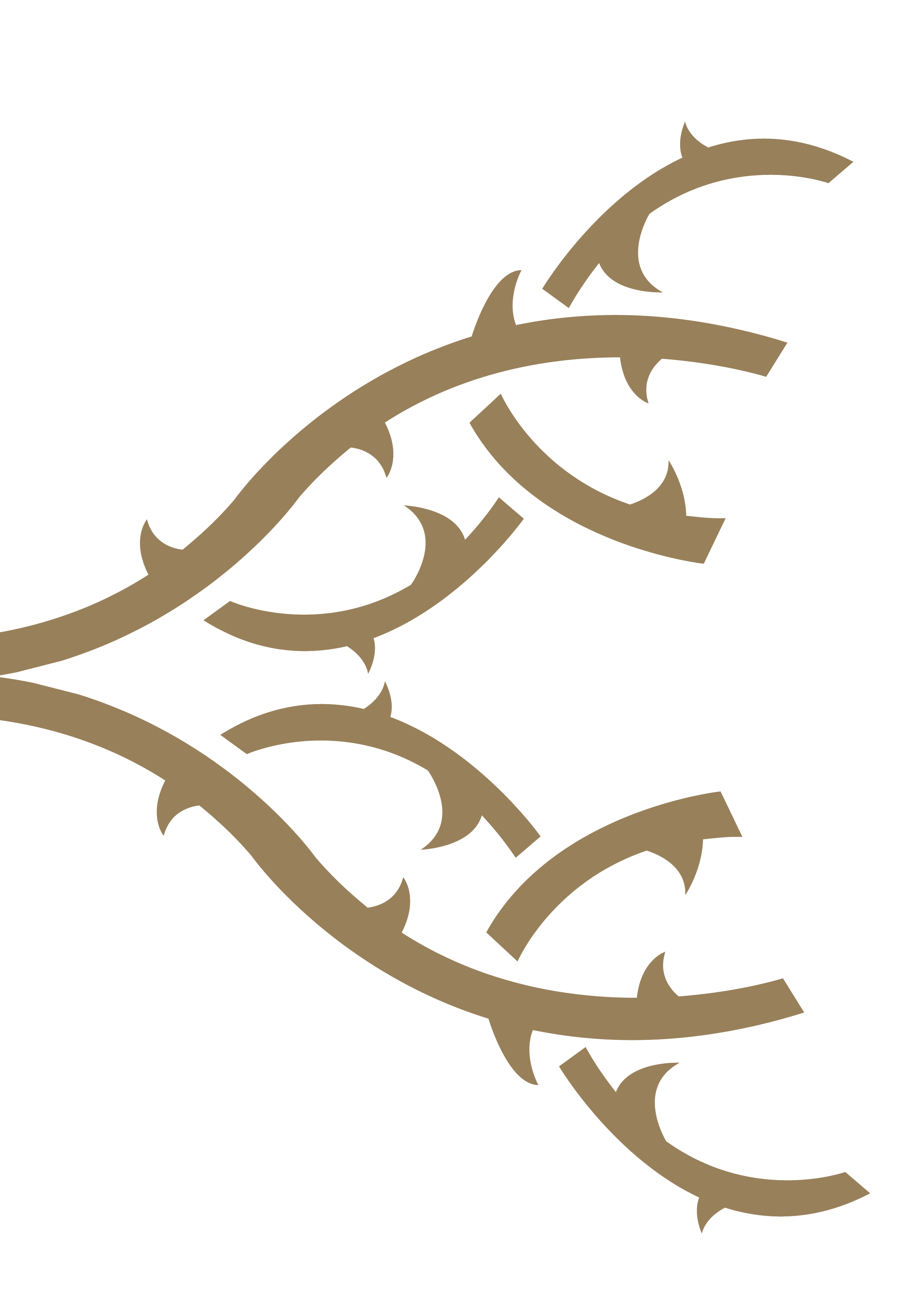 Decorative gold barbed wire design on a black background.