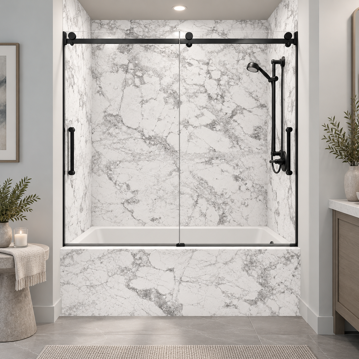 Glacier tub surround rendering