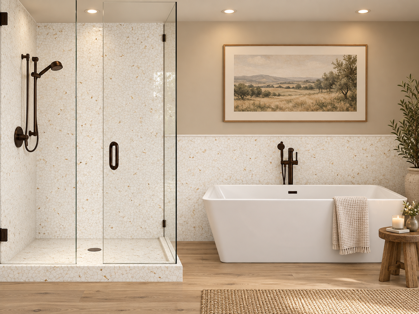 Manchester Shards 2 wall shower and wainscot rendering