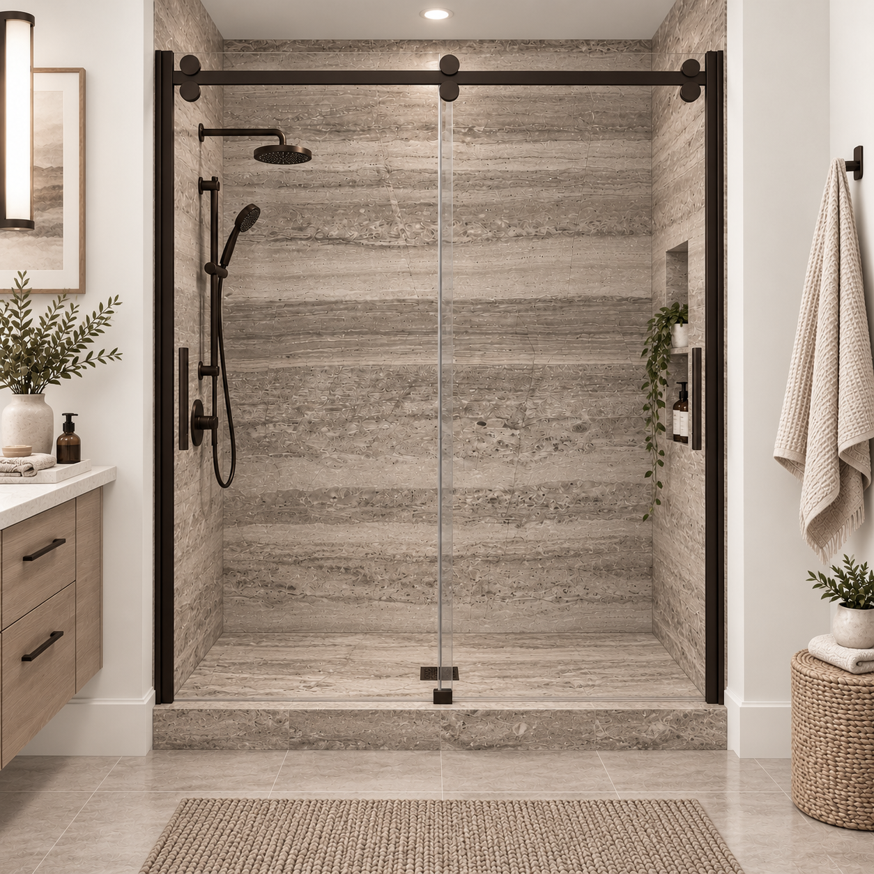 Stratus Brown shower rendering