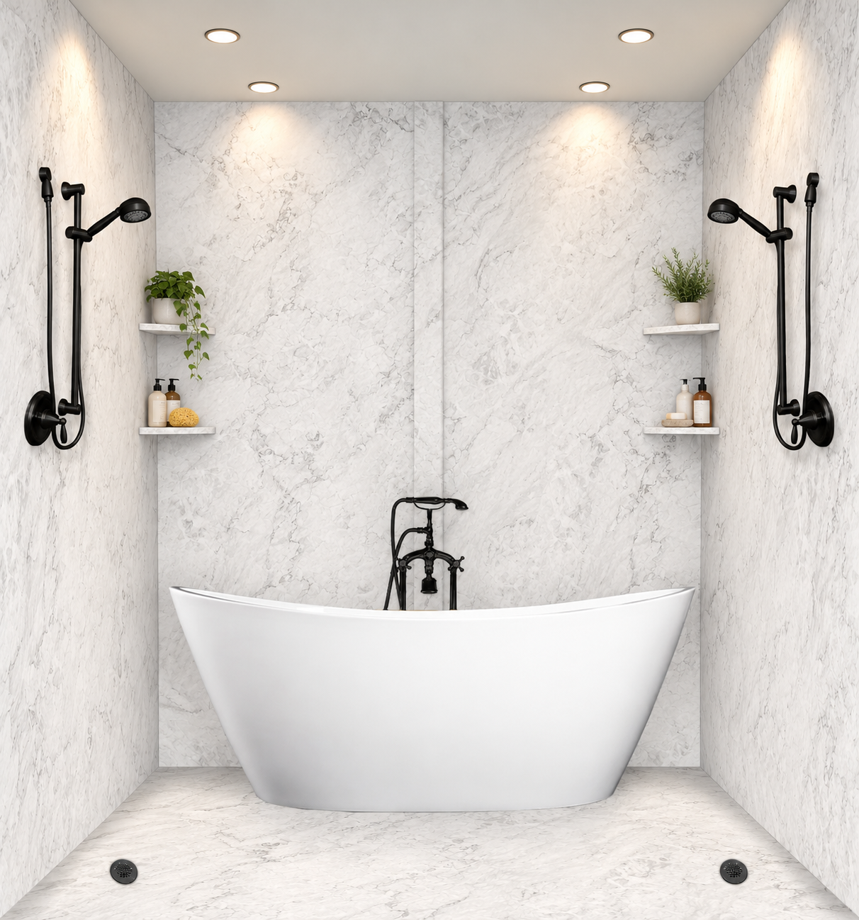 Palmer shower and tub wet room rendering
