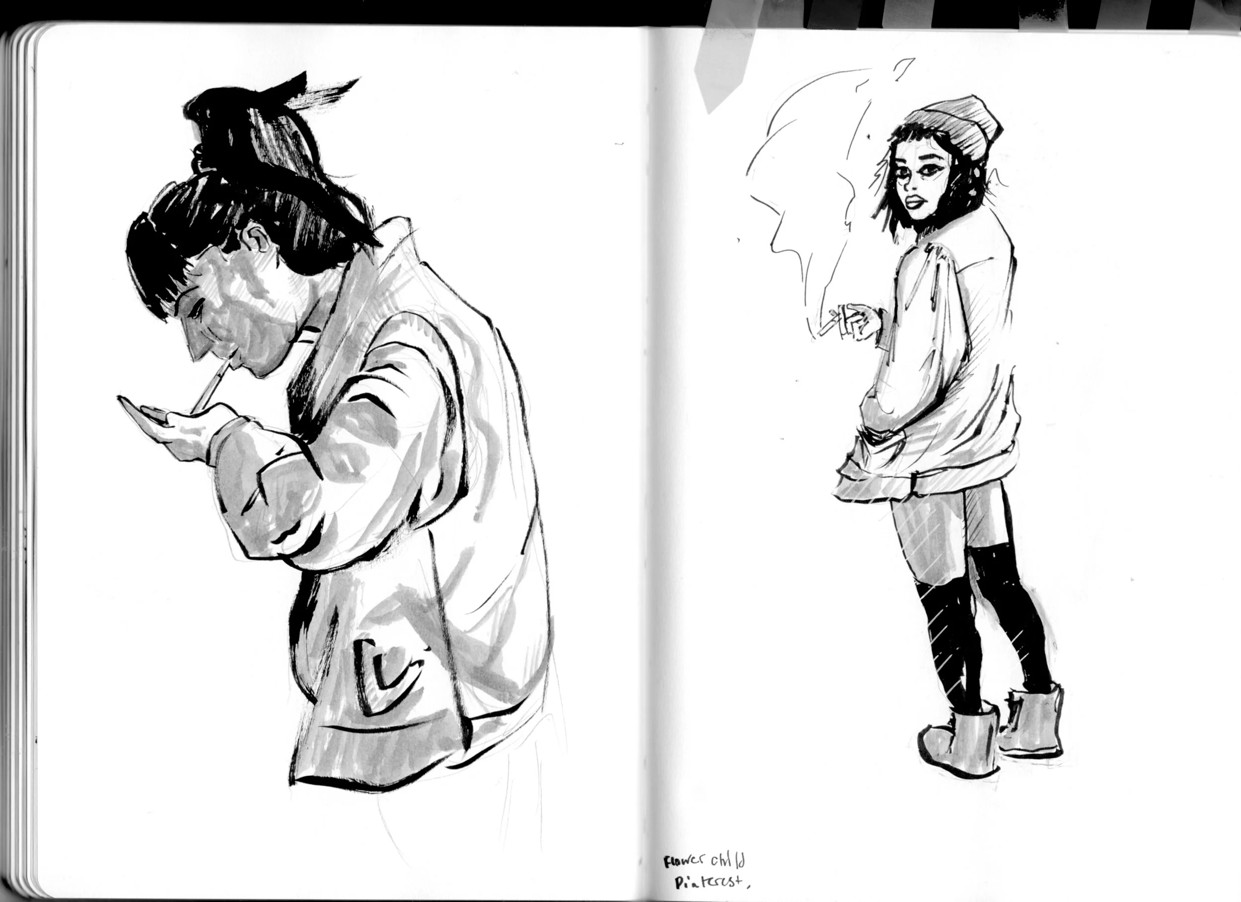 now let's get off the topic of some sad stuff. I wanted to draw some girls and i was looking on Pinterest and found these images, so i drew them. 