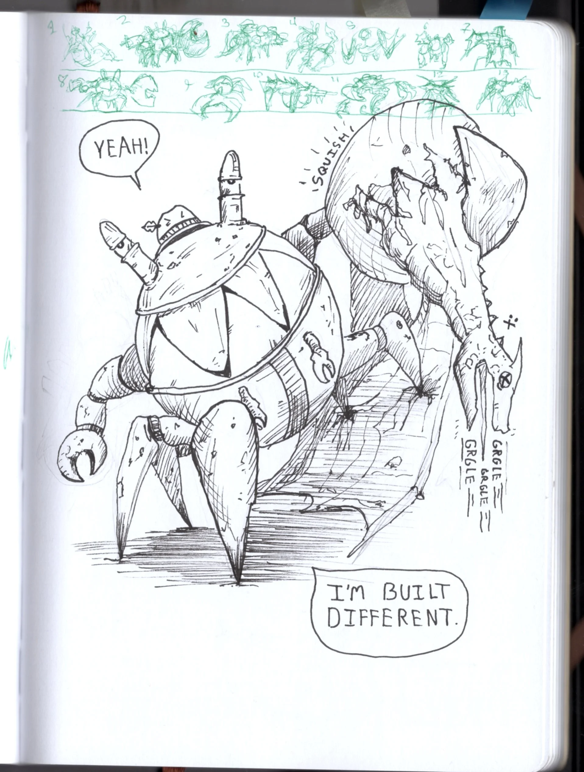 I think this would be a good drawing to show students or aspiring artist. it has the thumbnails and a final sketch all in the same image. I didn't post this on social media largely because I wasn't pleased with the dragon, however I do think it is an