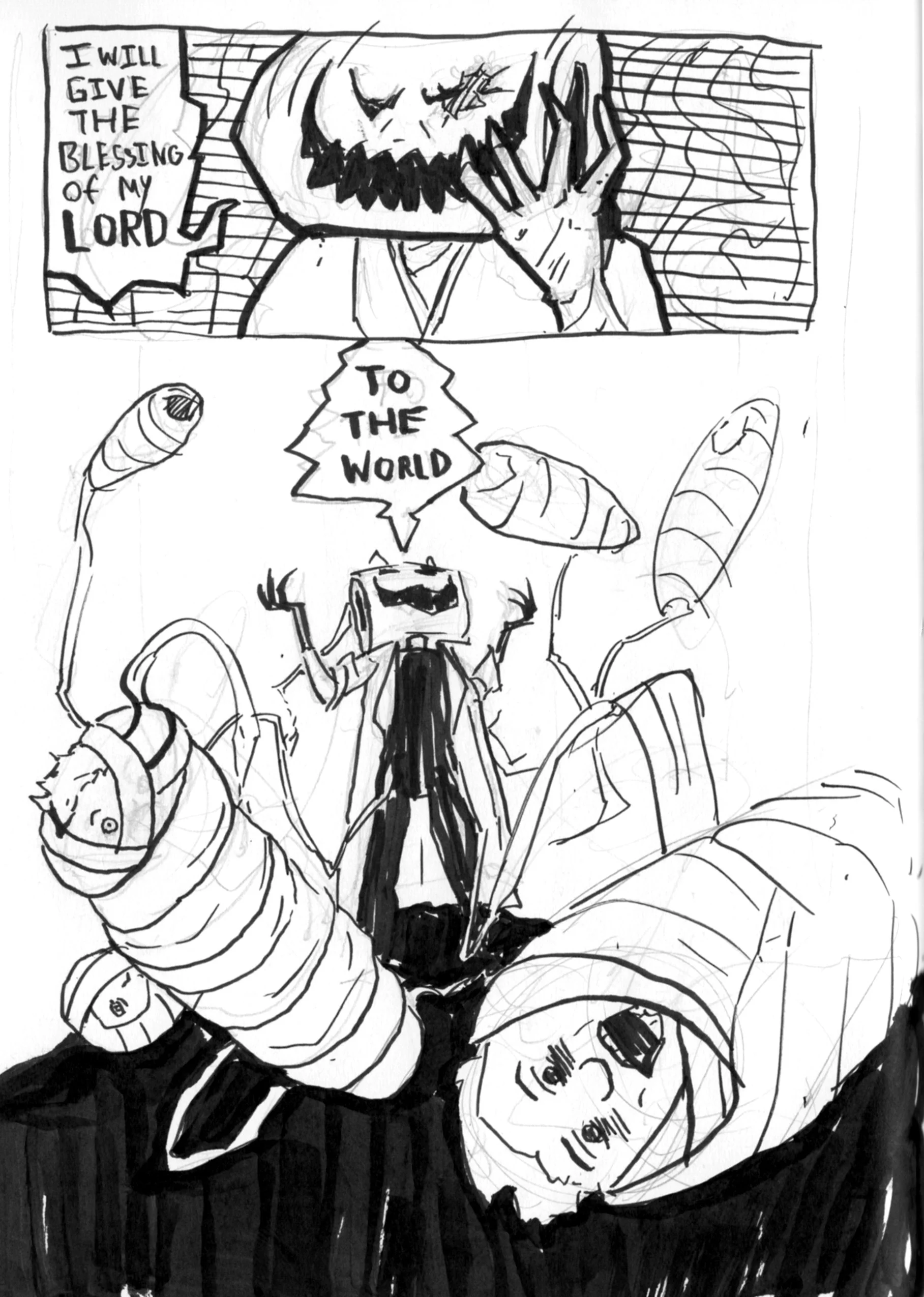 I've been trying to play with more page layout ideas. Terry from Toilet Paper Trash will be doing something like this in later issues. 