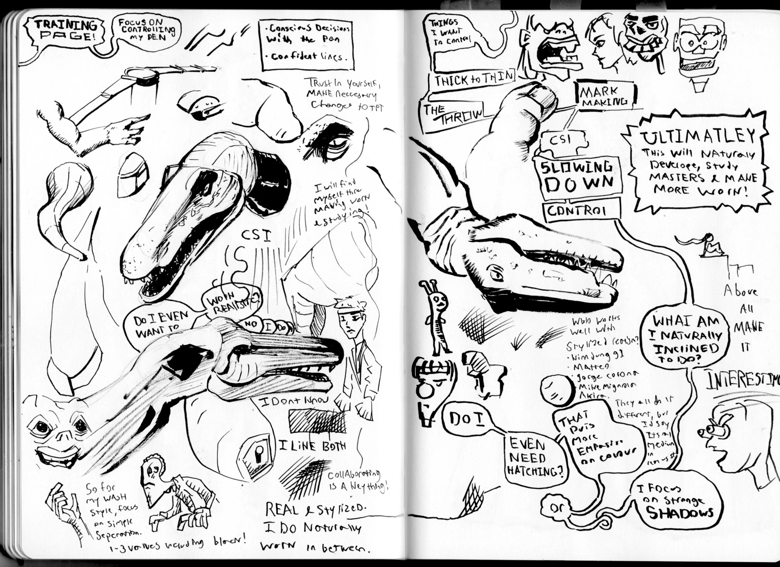 A study page where i was thinking about a lot of different things. This is what my brain looks like. 