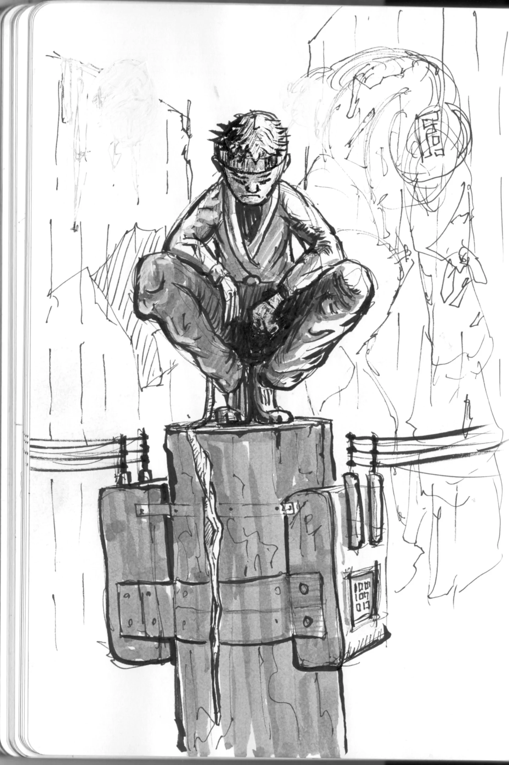 my quick sketch for Brooding Adam. I love both of them equally. 