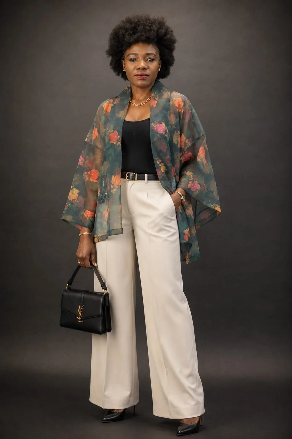 Short Oranza Silk Kimono