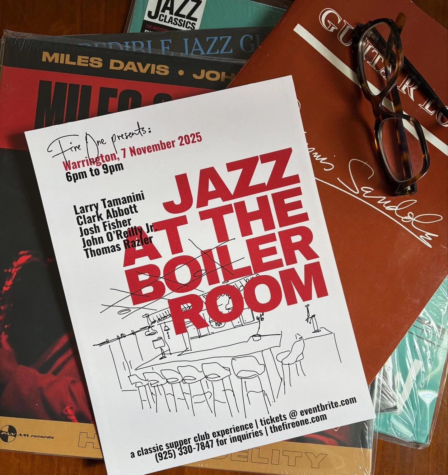 I am so excited to announce that tickets are on sale for Fire One presents: Jazz At The Boiler Room! This will be a classic supper club experience in an historic 1934 firehouse. Dinner will be served upstairs followed by cocktails and live jazz in th