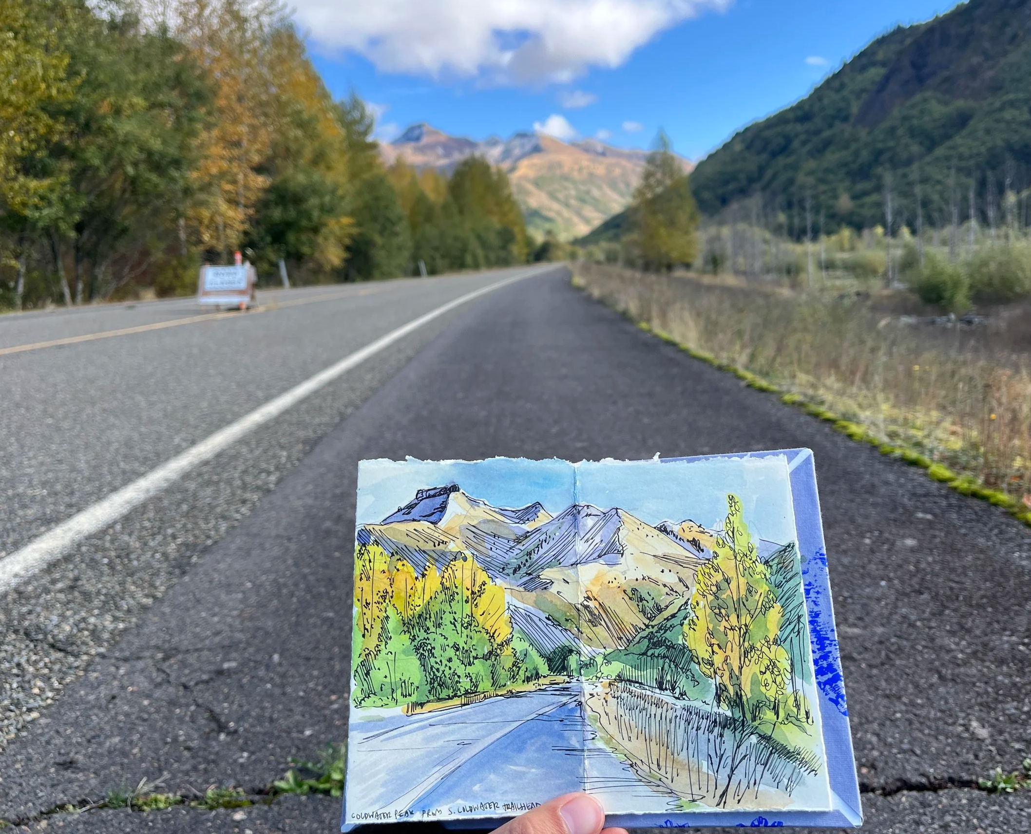 Untitled sketch, 6"x8", watercolor and pen