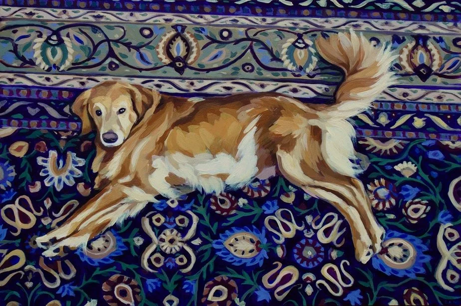 Teddy, 4"x6", acrylic on canvas board