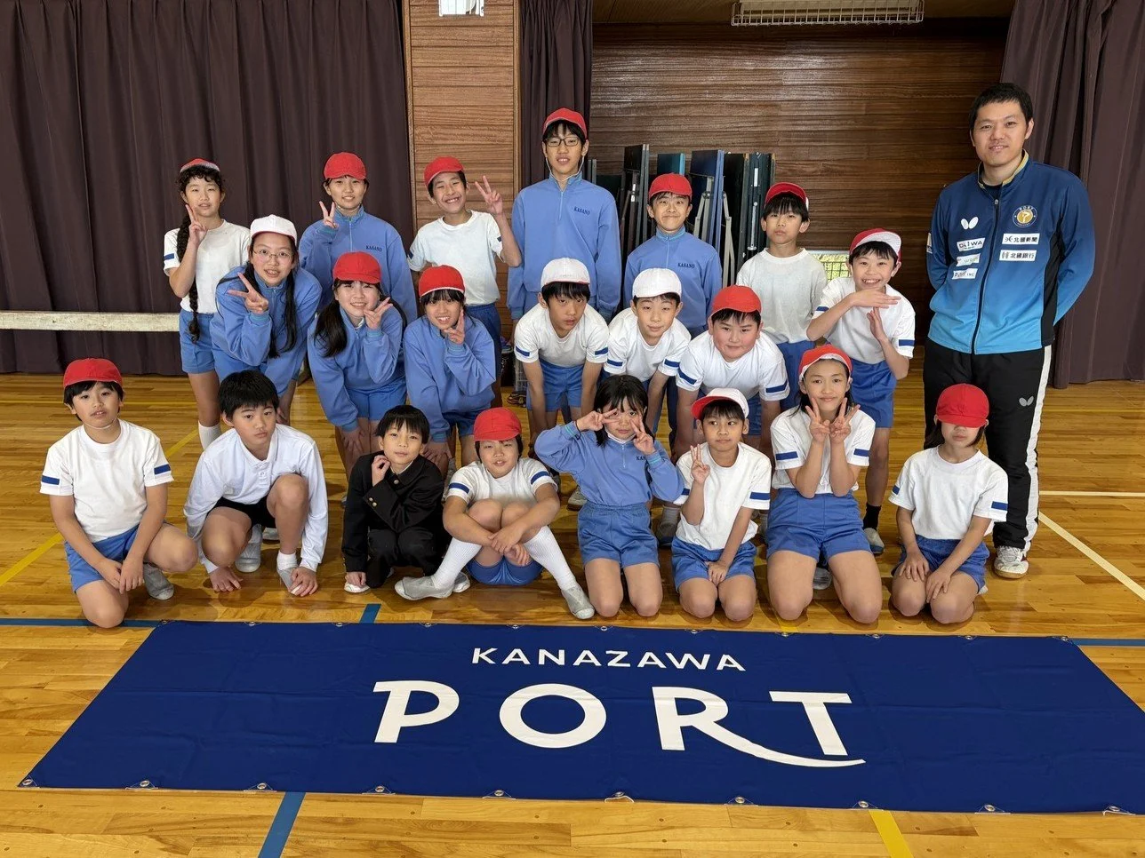 【地域連携活動】石川県トップスポーツチーム「スポーツ教室」で津幡町立笠野小学校を訪問