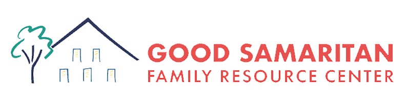 Logo for Good Samaritan Family Resource Center featuring a stylized house and tree.