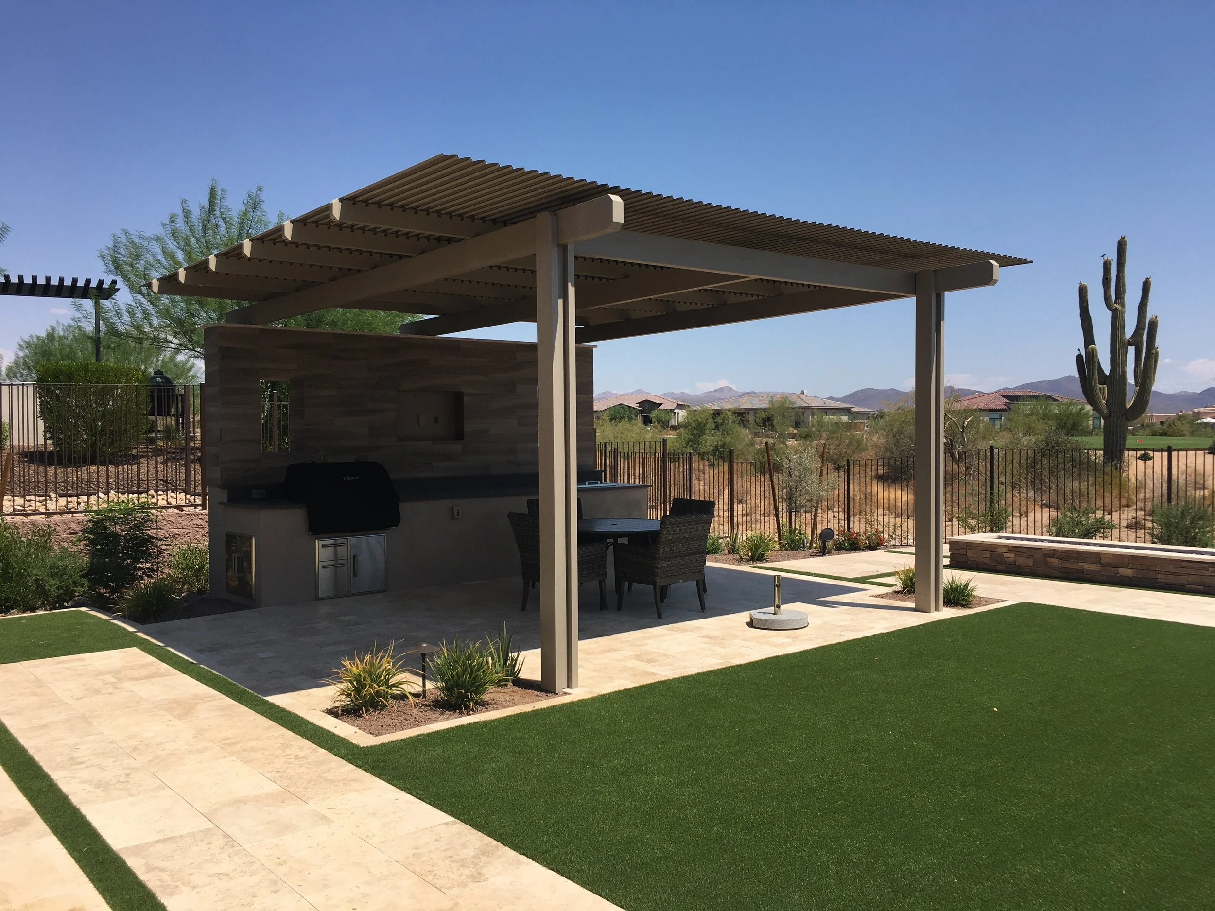 ramada grill fire pit outdoor dining