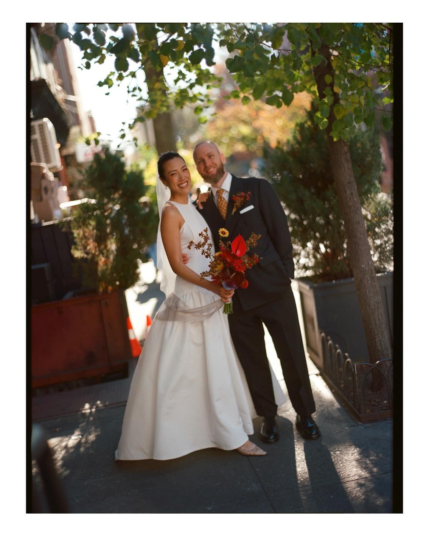 One breezy but sunny fall afternoon we celebrated by listening to 90s hip hop music and break dancing. What a blast 💥 35 &amp; 120mm 🎞️ 
&mdash;
Venue @acehotelbrooklyn 
Coordinator @mortonstreet_events 
Dress @vekabridal 
Suit @thombrowne 
Floral 