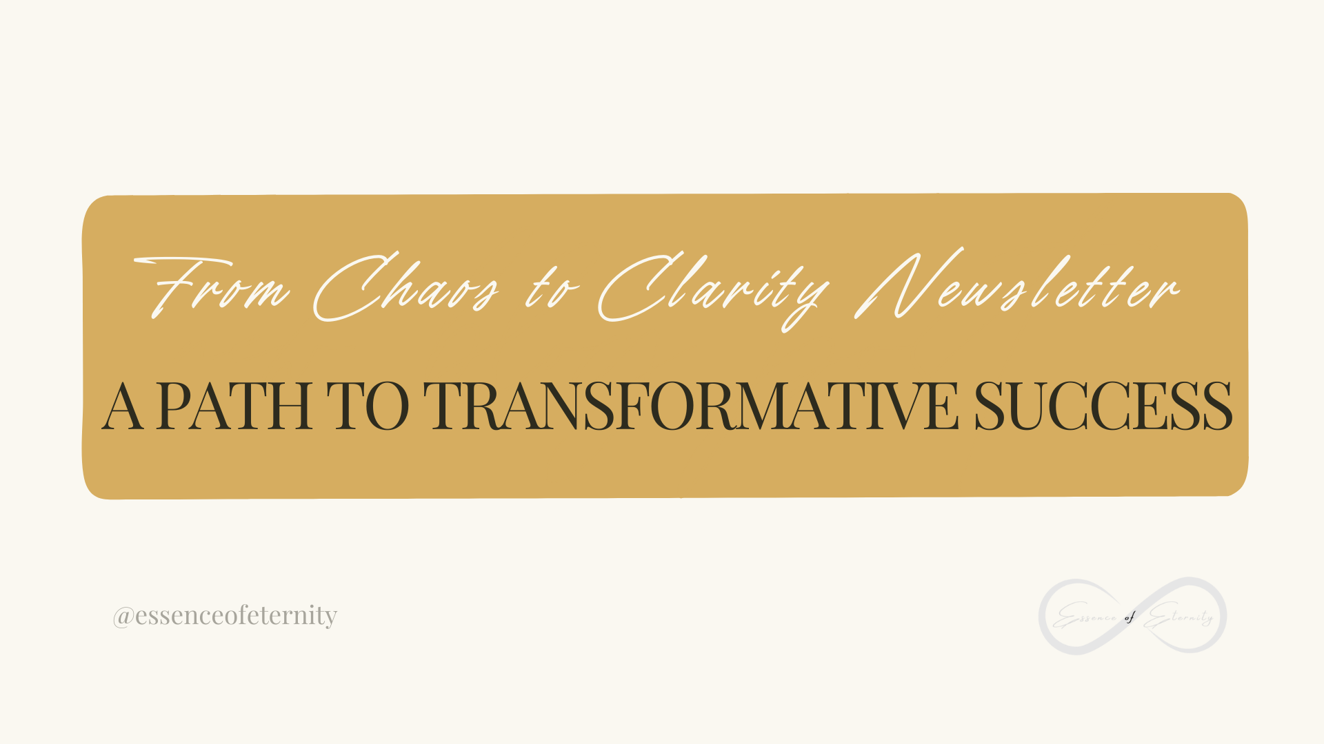 A Path to Transformative Success