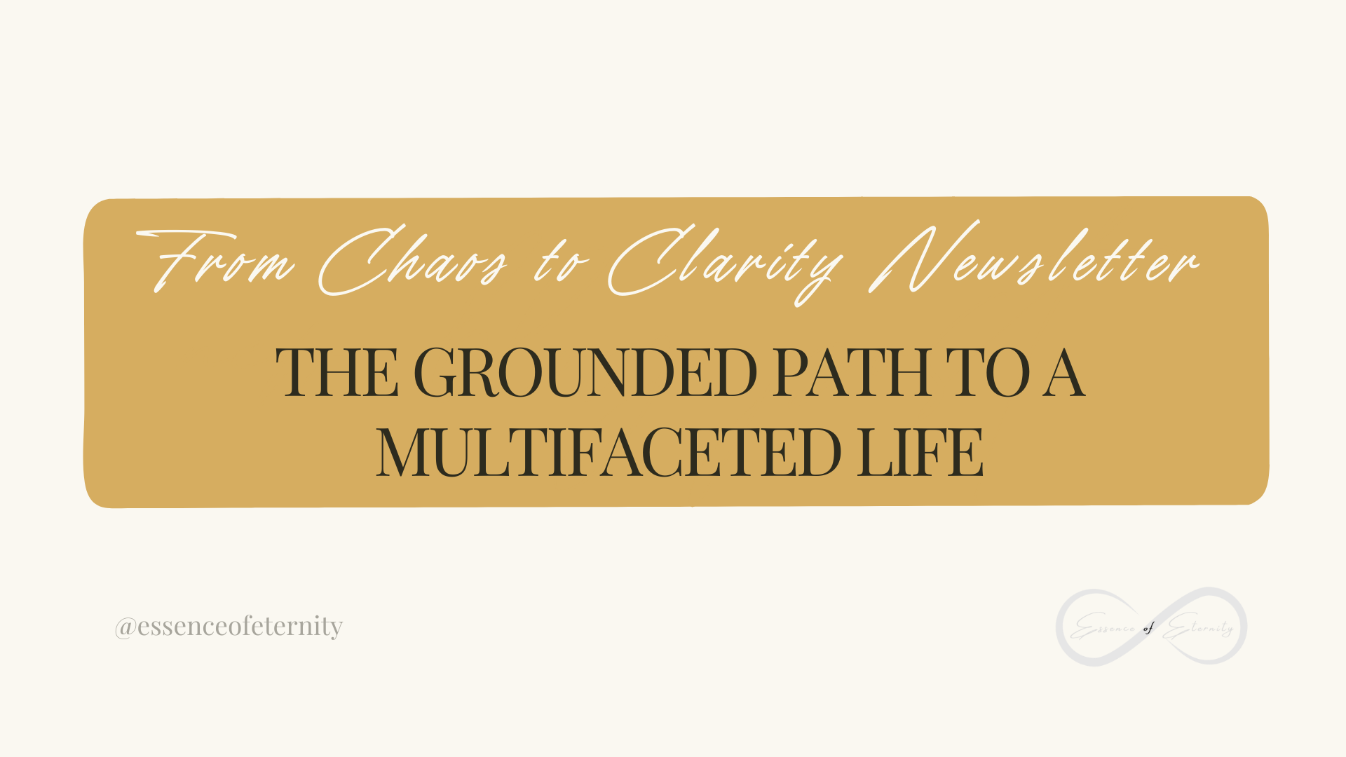 The Grounded Path to a Multifaceted Life