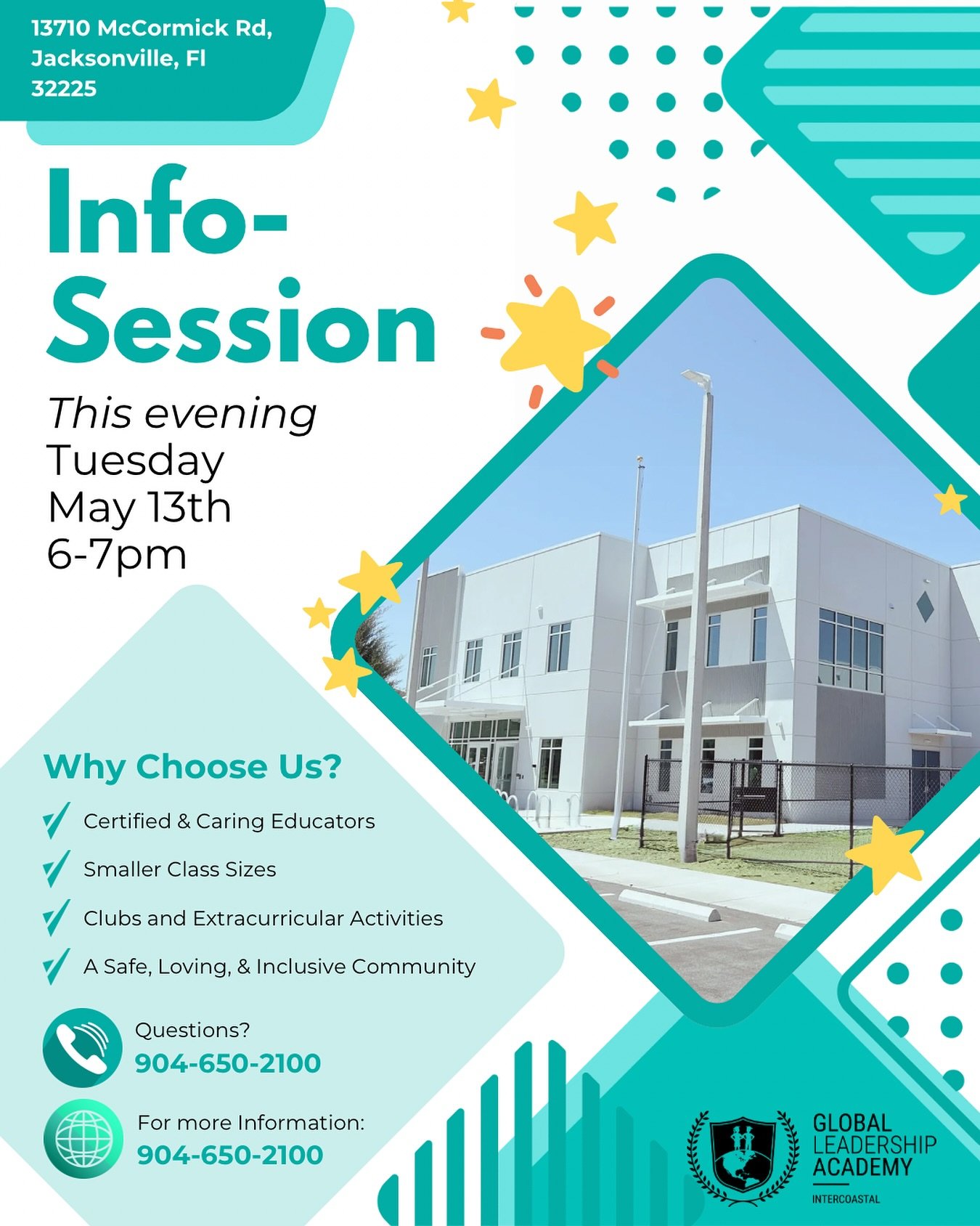 Want to learn more about Global Intercoastal? Then we hope to see you this evening, Tuesday, May 13th from 6-7pm for our next Info-Session! We’ll be discussing details about the 2025-2026 school year and all of the exciting things we have to lo