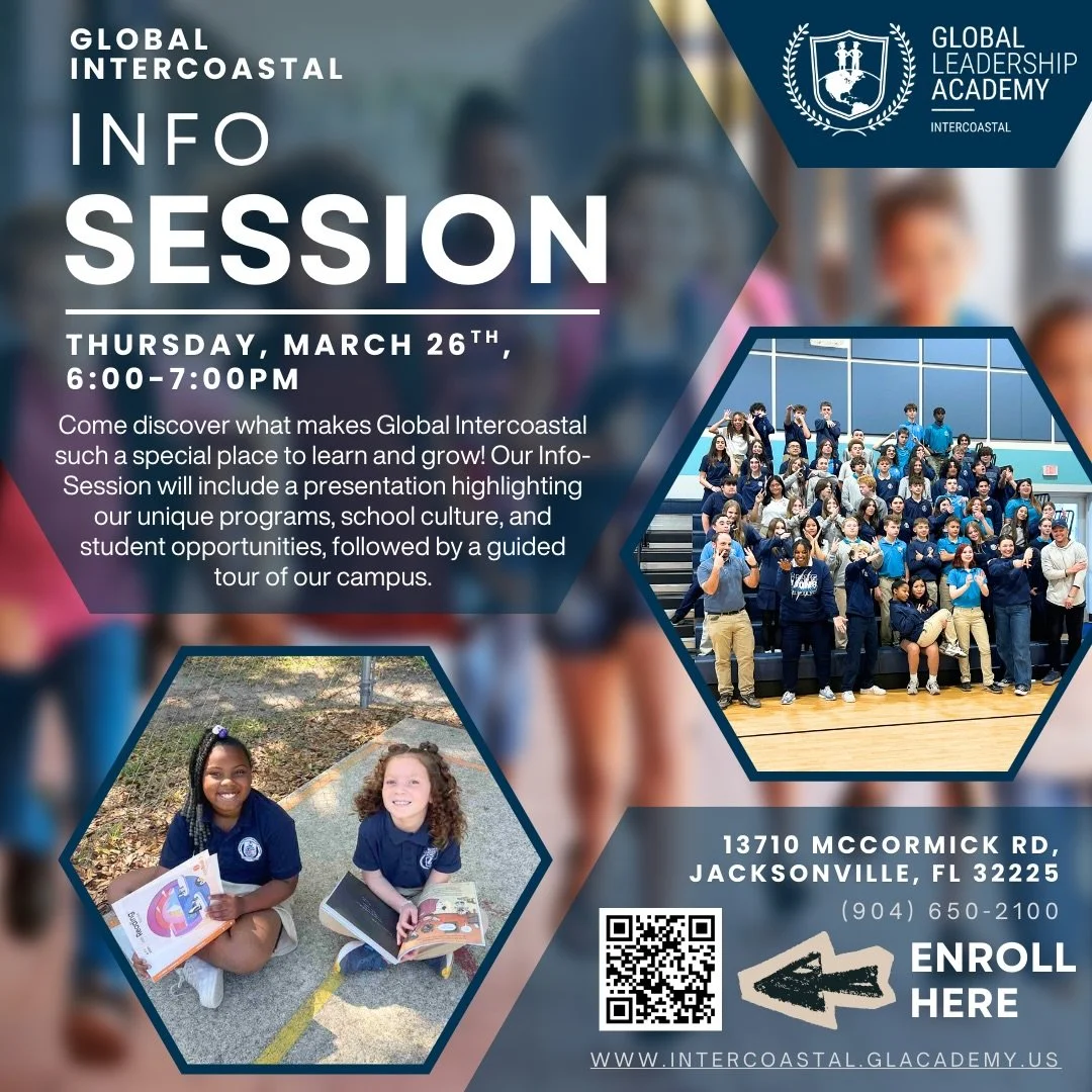 📣 You&rsquo;re Invited to a Global Intercoastal Info-Session!

Are you looking for a school where your child can learn, grow, and thrive in a supportive and engaging environment? Join us on Thursday, March 26th from 6:00&ndash;7:00 PM to discover wh