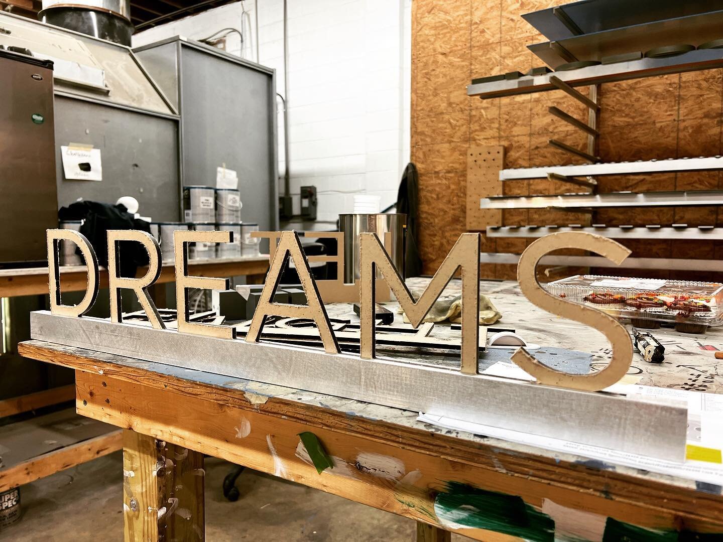 Very cool project in the works with @campfireandco and @luck_stone_ . #customsigns #sign #rvasigns #acrylic #aluminum  #signmaker