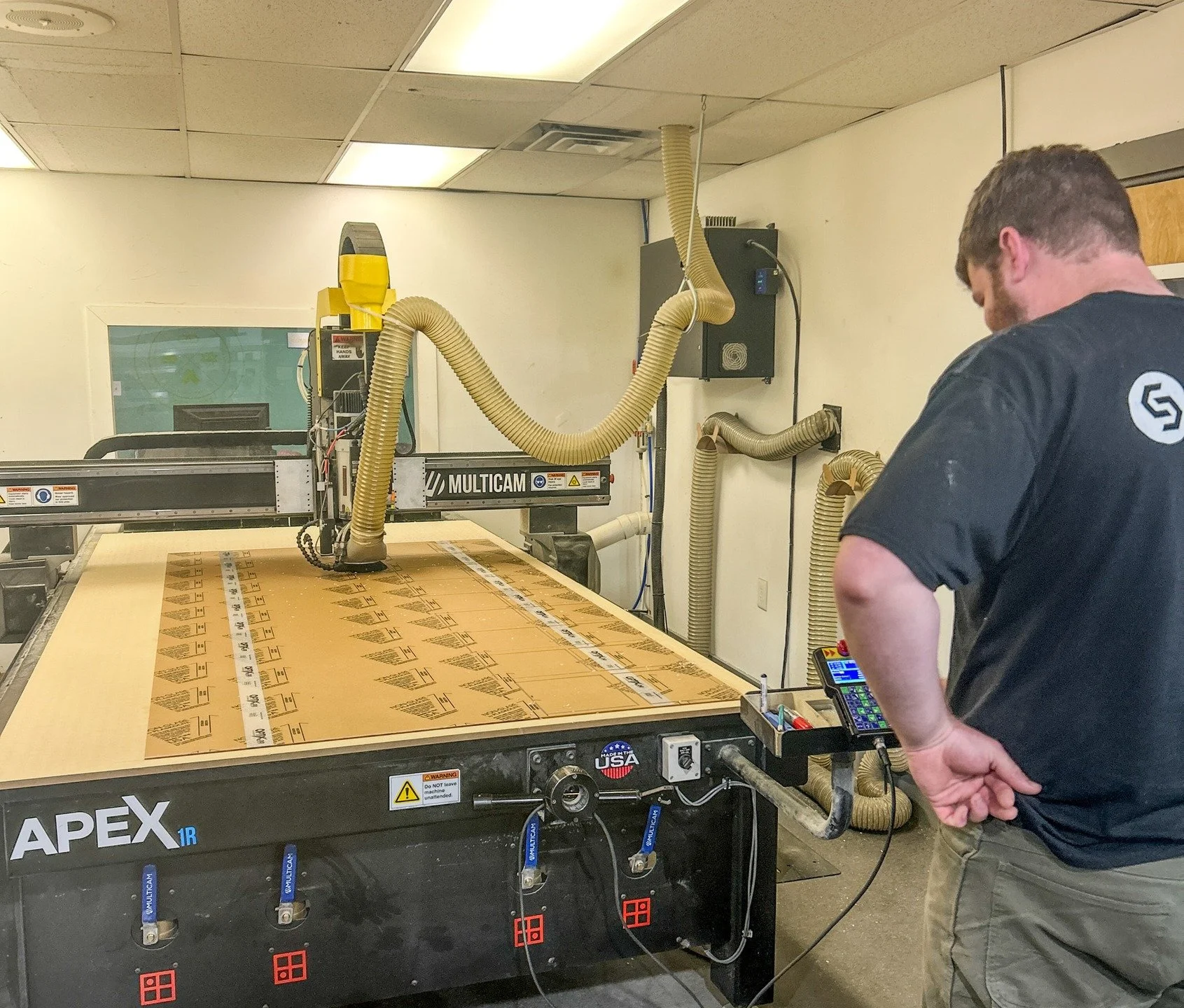 Stephen plays a big role in our warehouse by operating one of our most important machines: our router. From simple to more intricate signs, he&rsquo;s there to make sure the process goes smoothly and accurately.