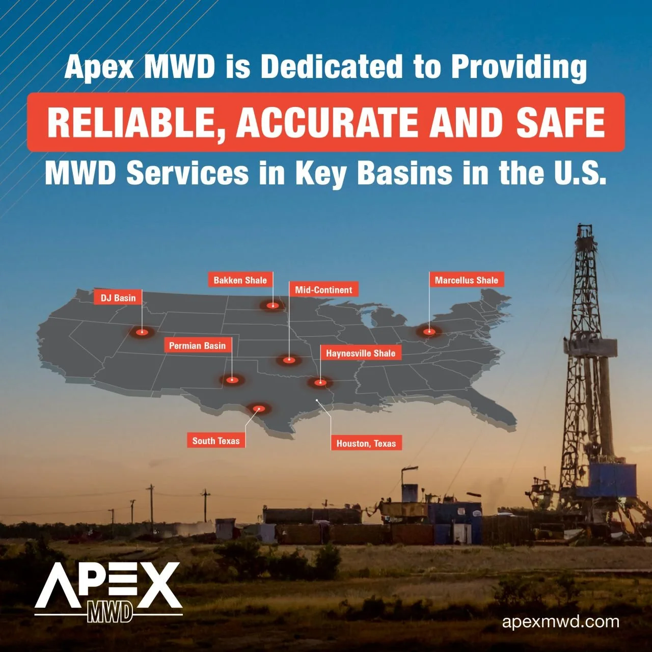 At Apex MWD, our commitment is simple: deliver performance you can trust, every run, every basin, every time.