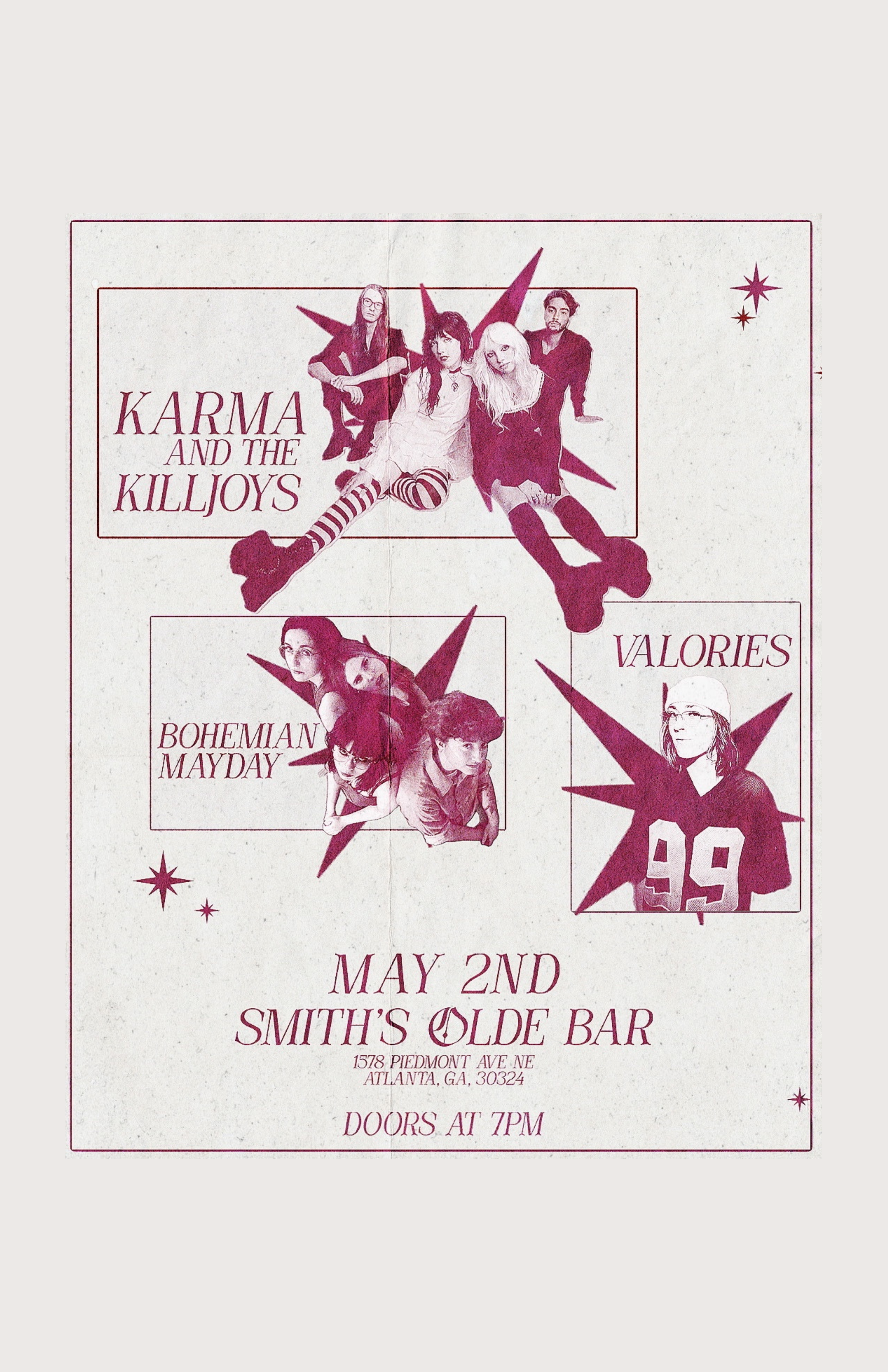 Karma and the Killjoys with Valories x Bohemian Mayday at Smith’s Olde Bar (Atlanta, GA)