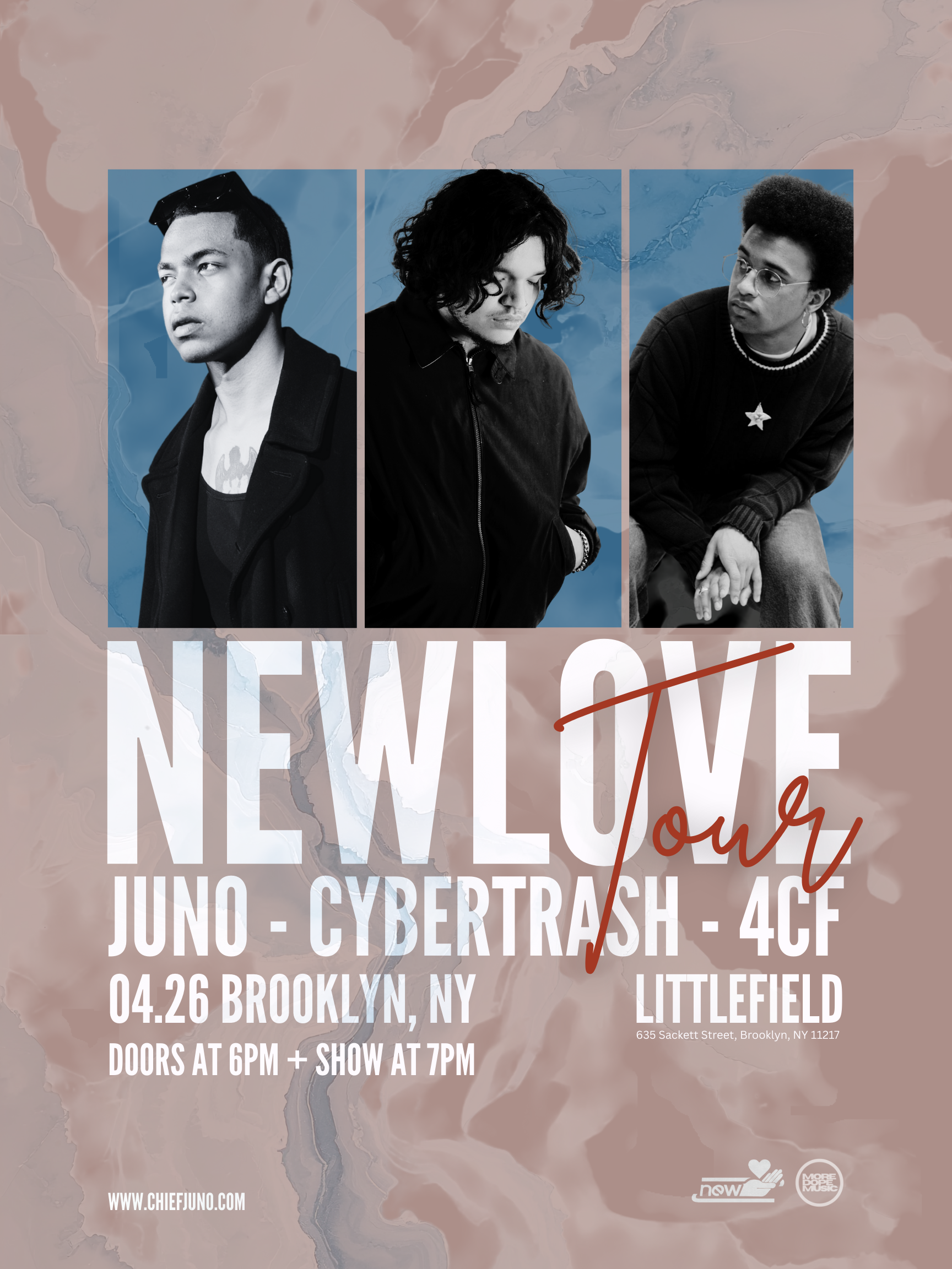 Juno with  Cybertrash + 4cf at Littlefield (Brookyn, NY)