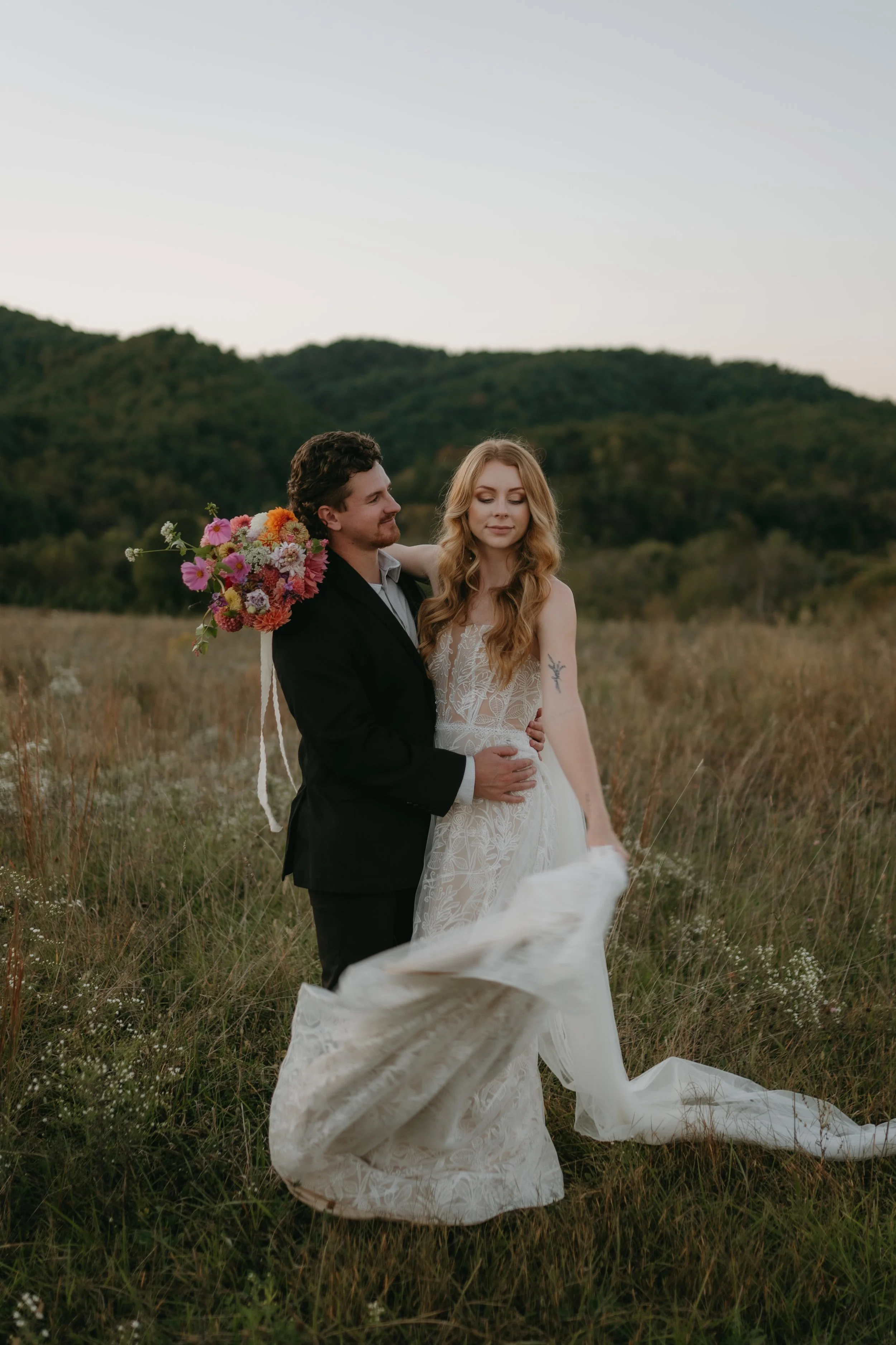 Tuberose and Dahlia Bouquet