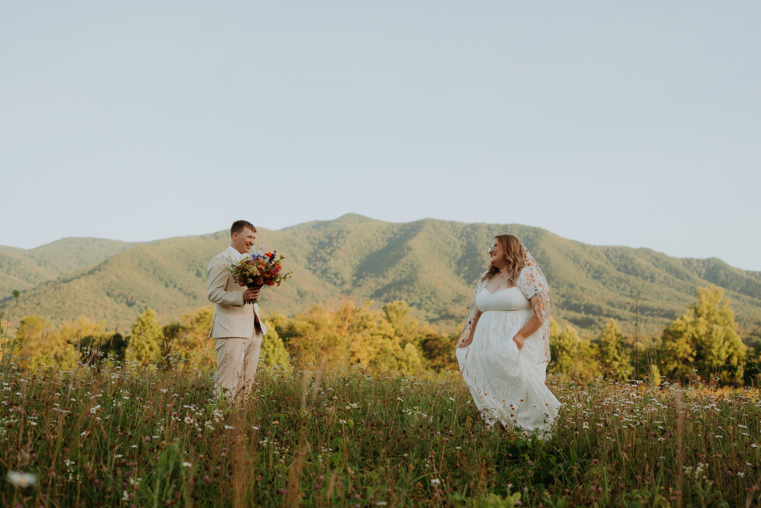 A La Carte elopement flowers for Blue Ridge Parkway wedding
