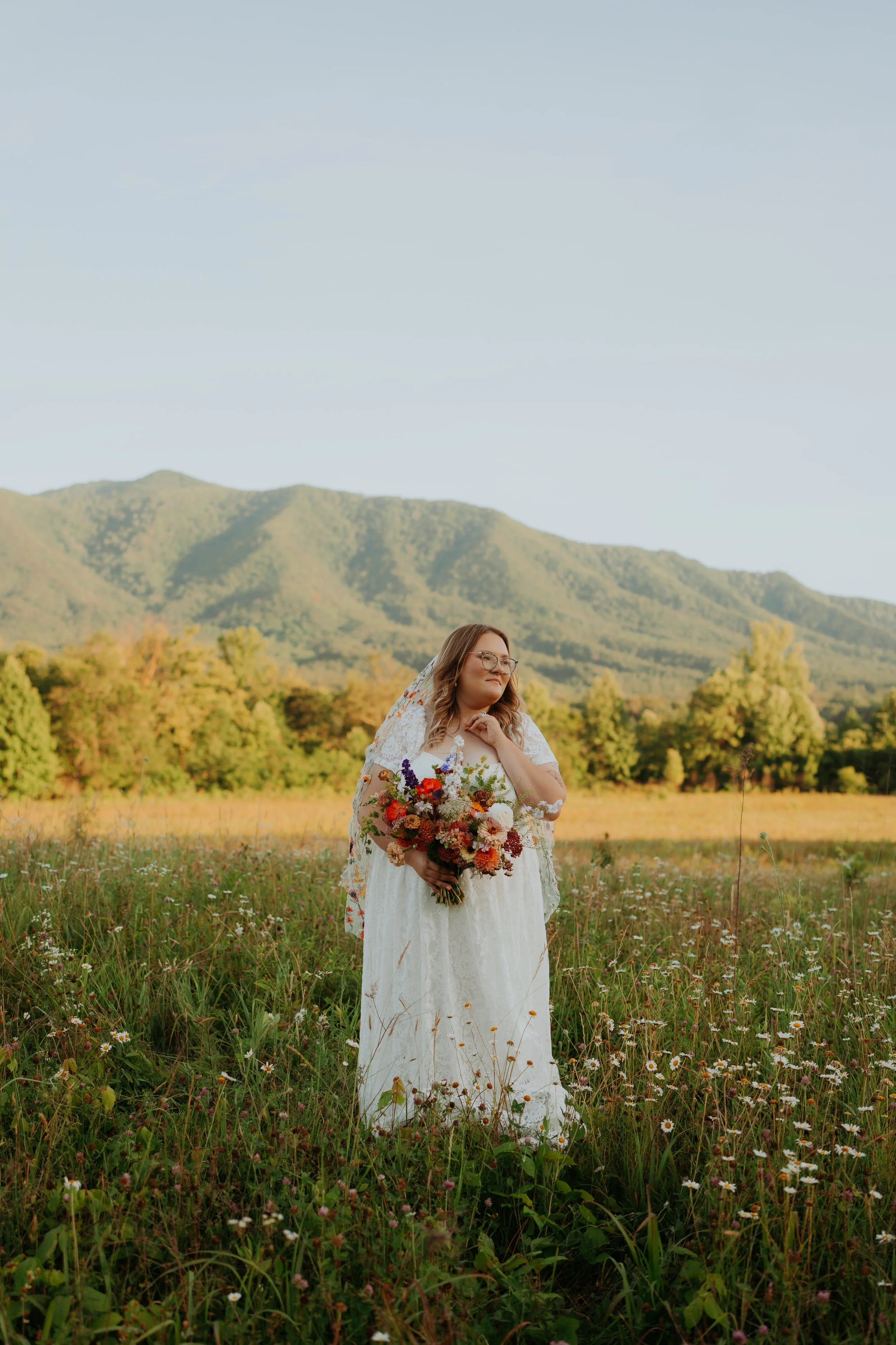 A La Carte elopement flowers for Blue Ridge Parkway wedding