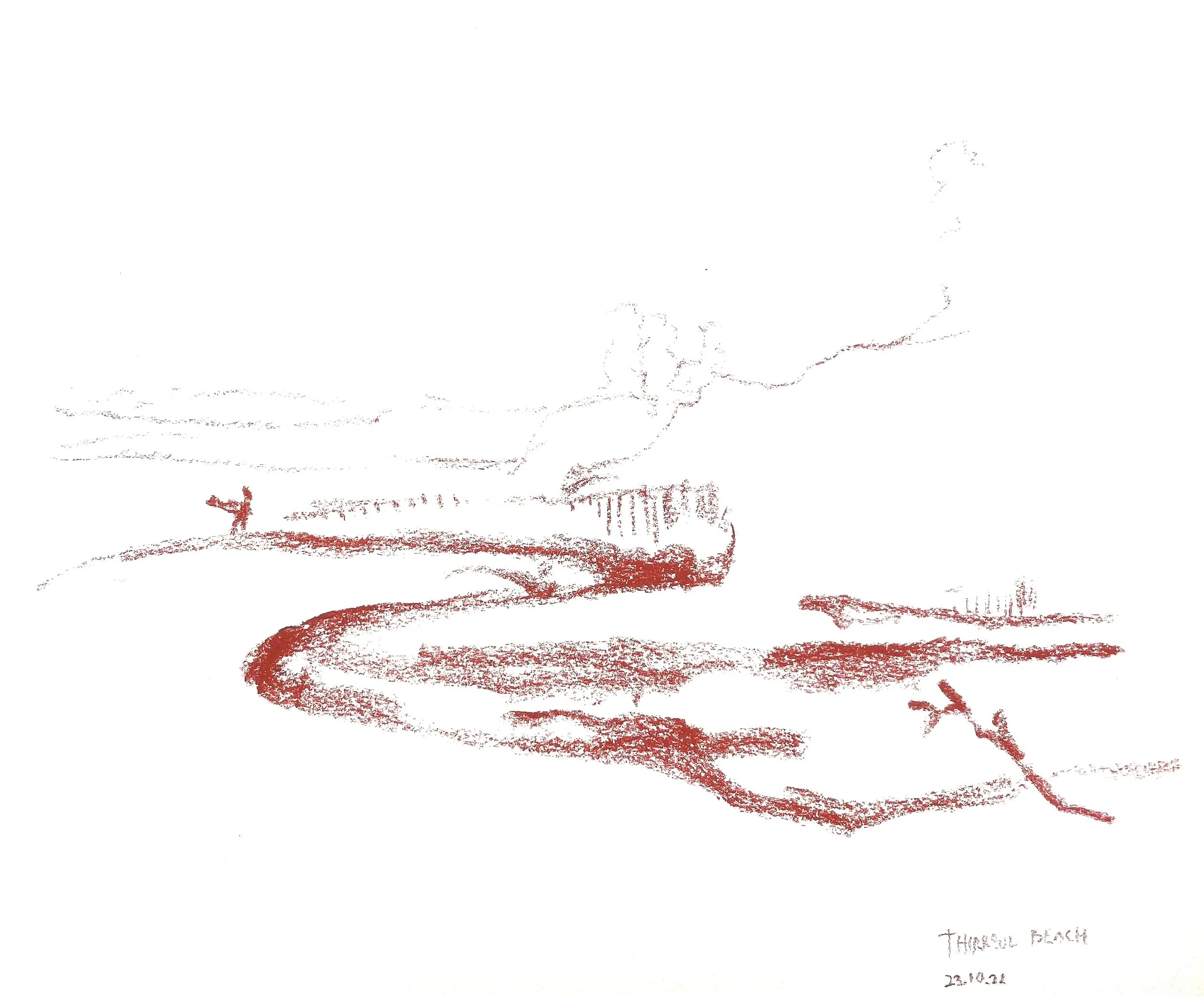 Thirroul beach and meandering creek
